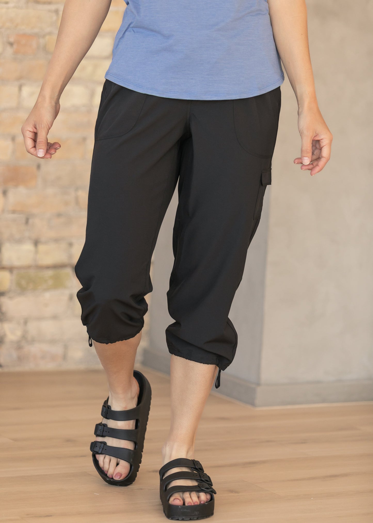 Black Anywhere Cargo Capri