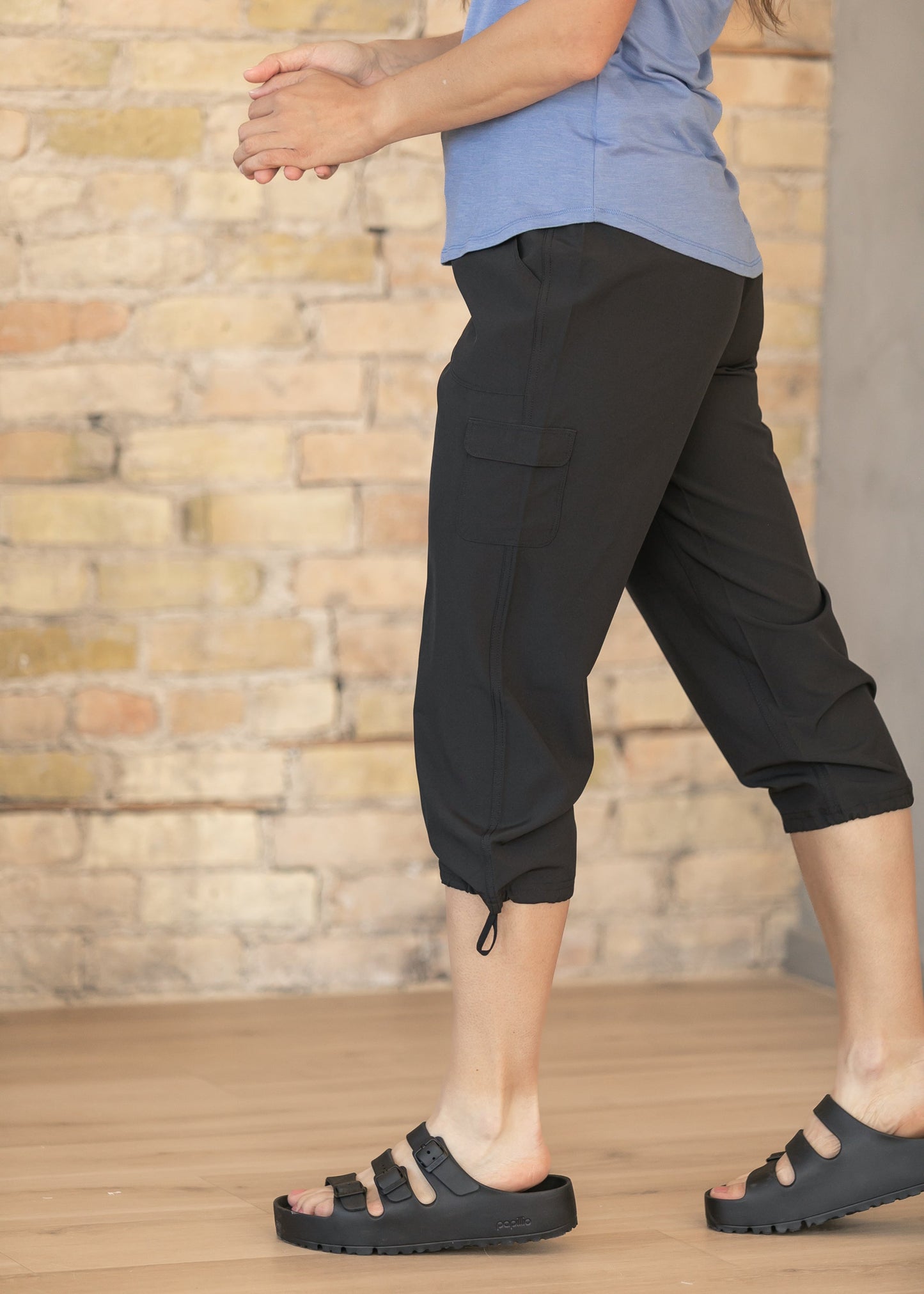 Black Anywhere Cargo Capri