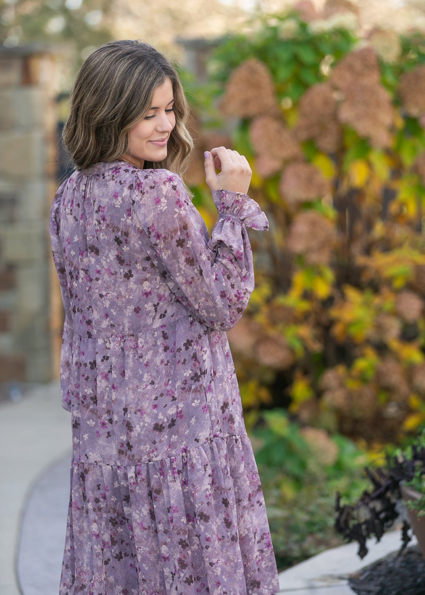 Abstract Floral Button Down Midi Dress - FINAL SALE