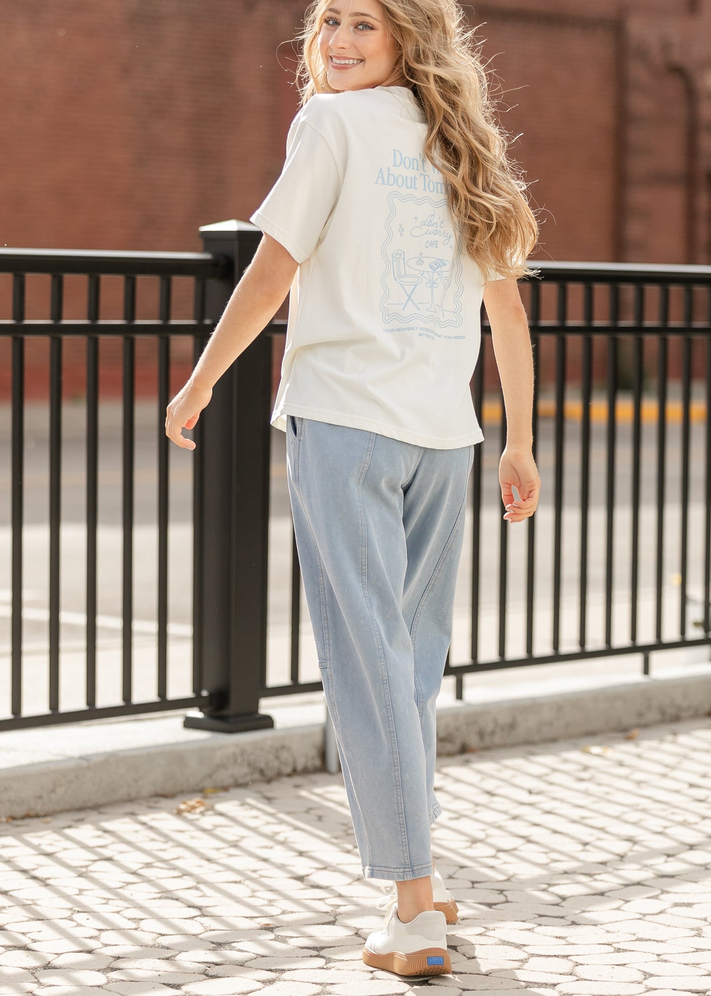 Acid Washed Capri Joggers