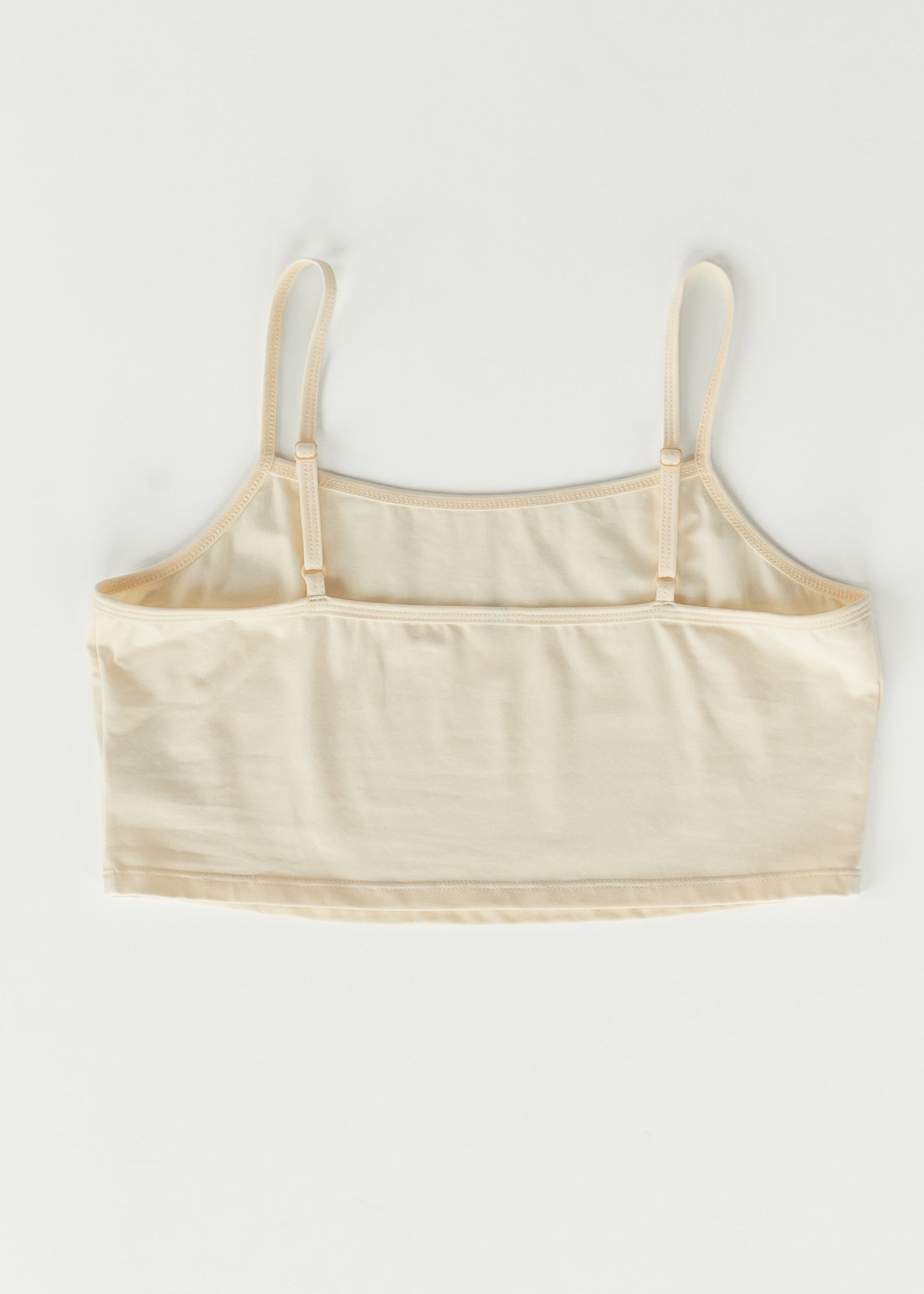 Adjustable Cream Cropped Demi Tank