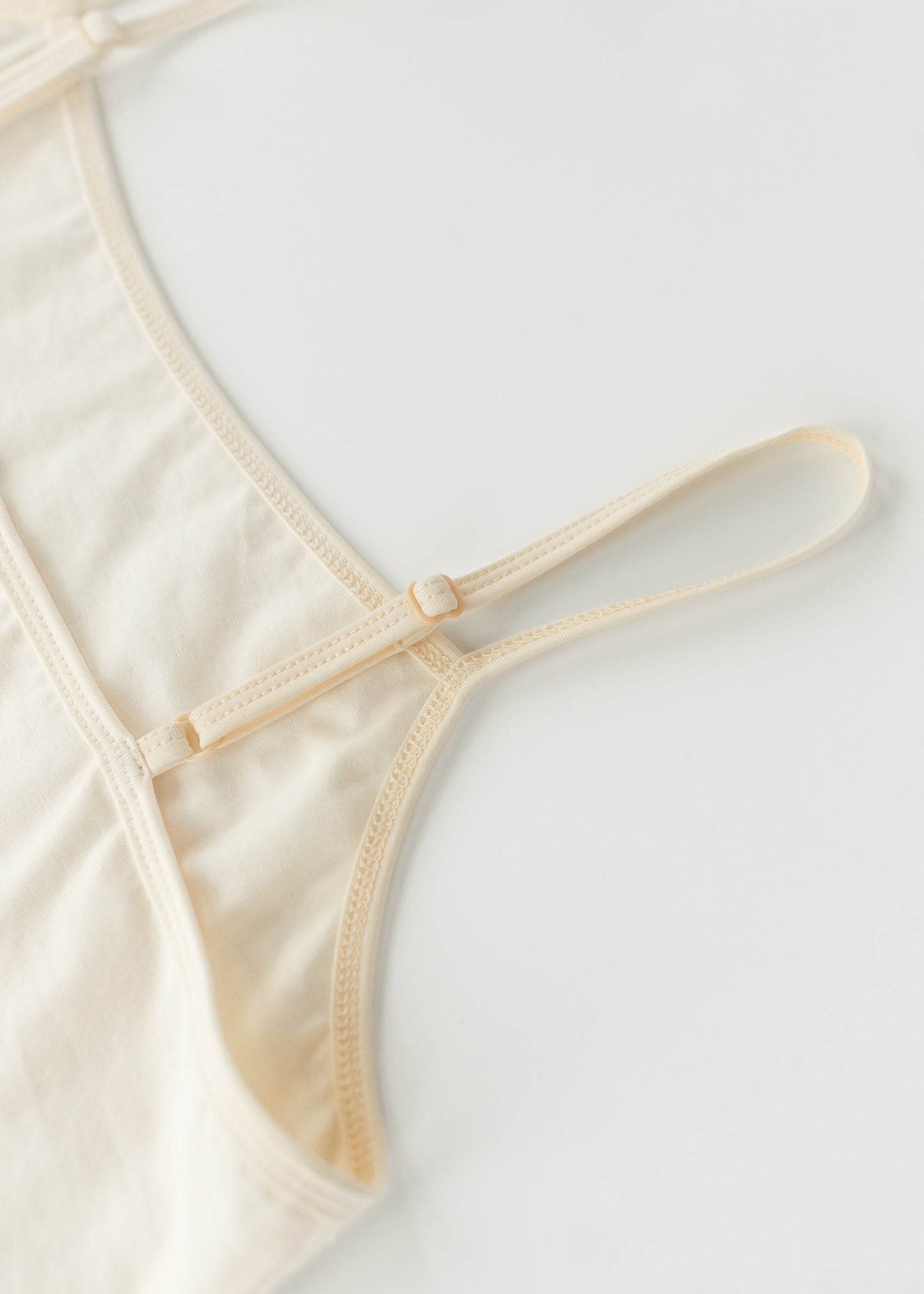 Adjustable Cream Cropped Demi Tank