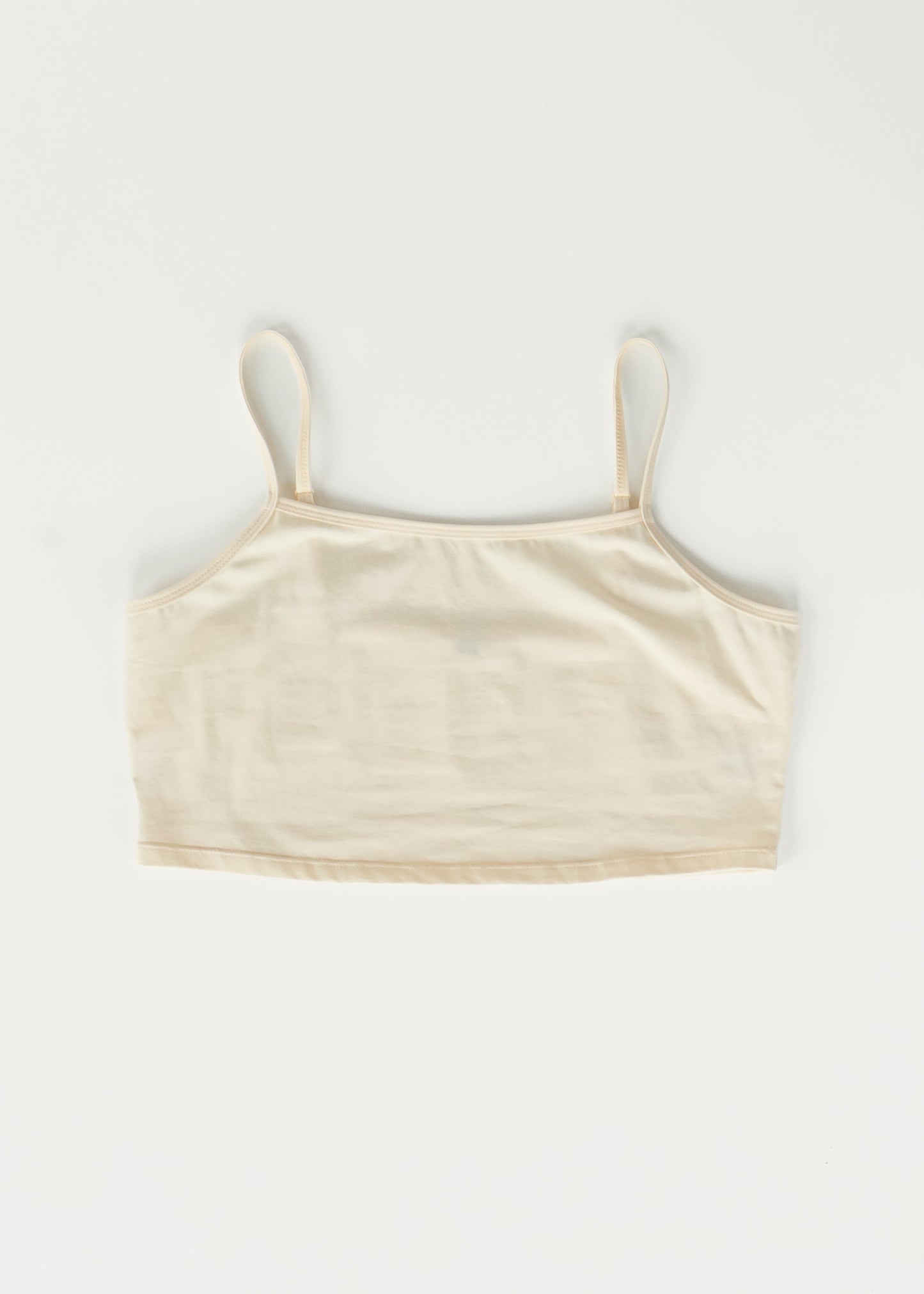 Adjustable Cream Cropped Demi Tank