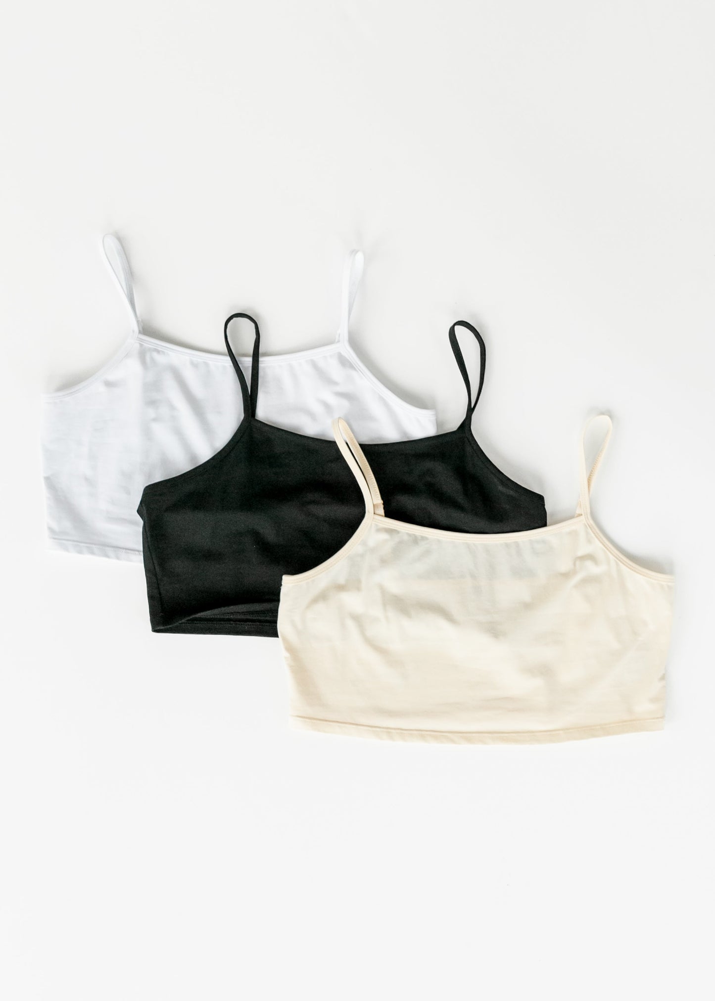 Adjustable Cream Cropped Demi Tank