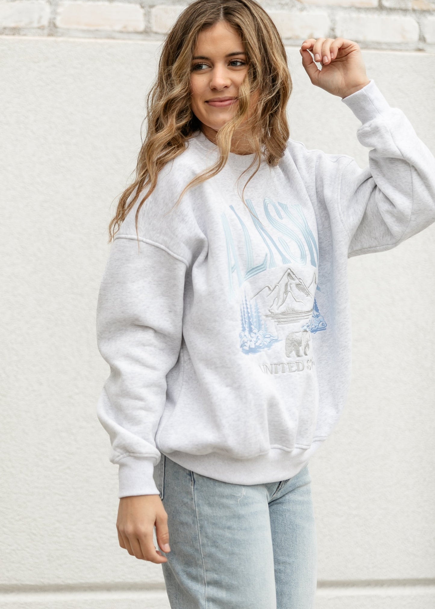 Alaska Embroidered Pullover Sweatshirt