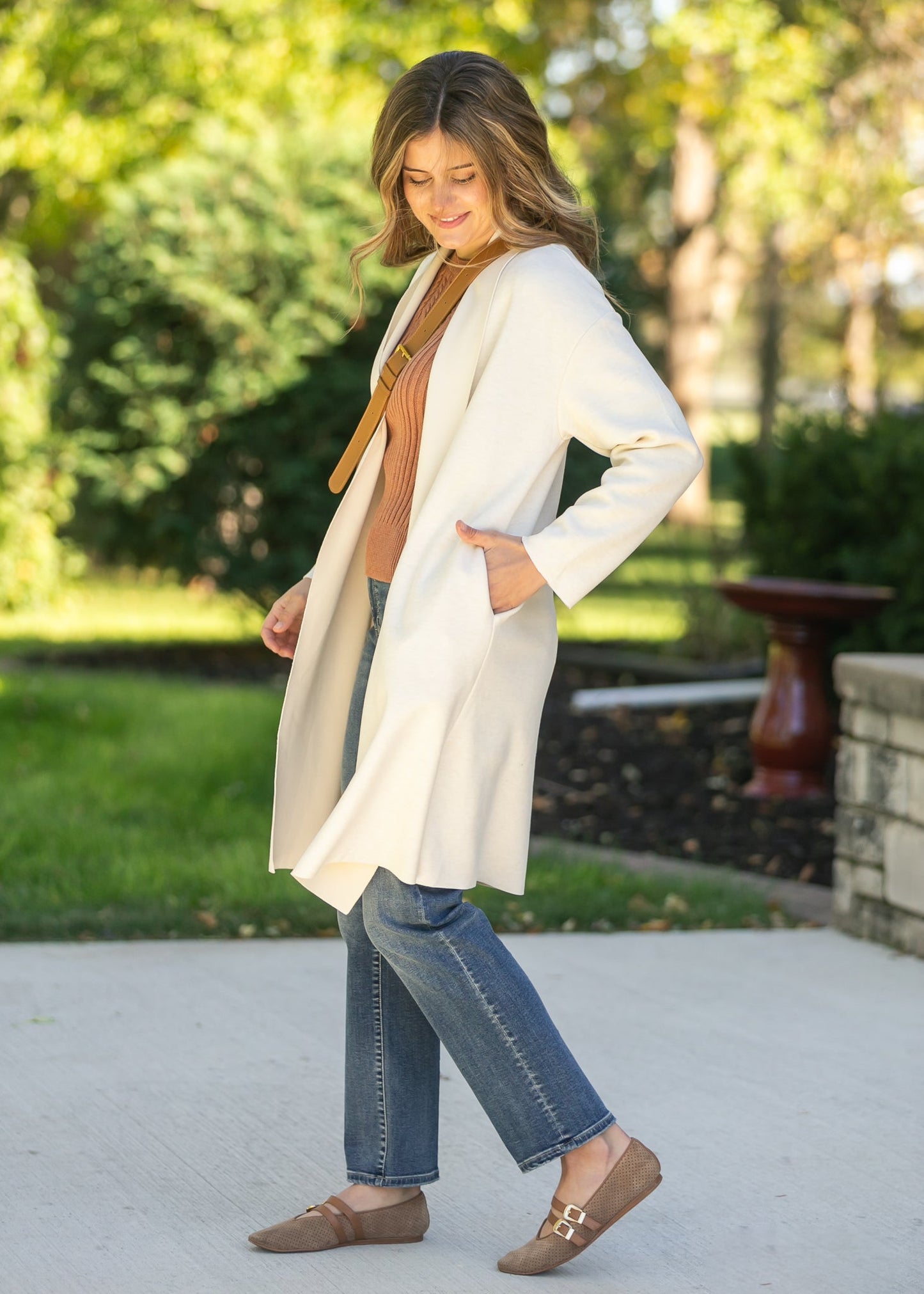 Sadie & Sage® Alessia Shawl Collar Open Coat - FINAL SALE