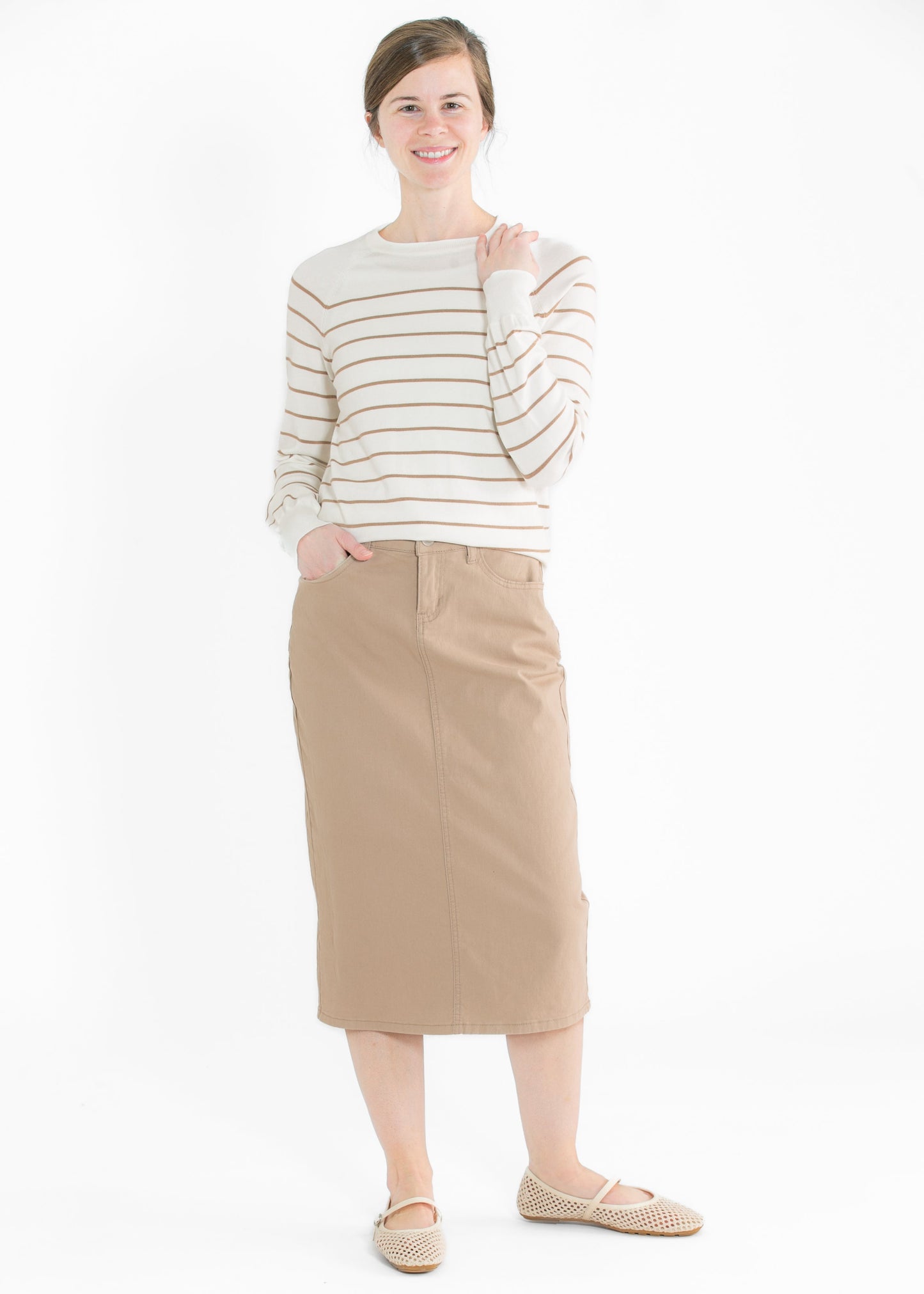 Alice Lightweight Striped Long Sleeve Sweater - FINAL SALE