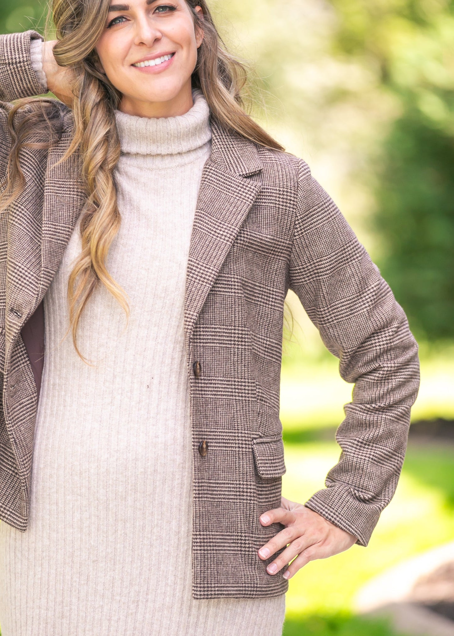 Sadie & Sage® Ambition Houndstooth Blazer