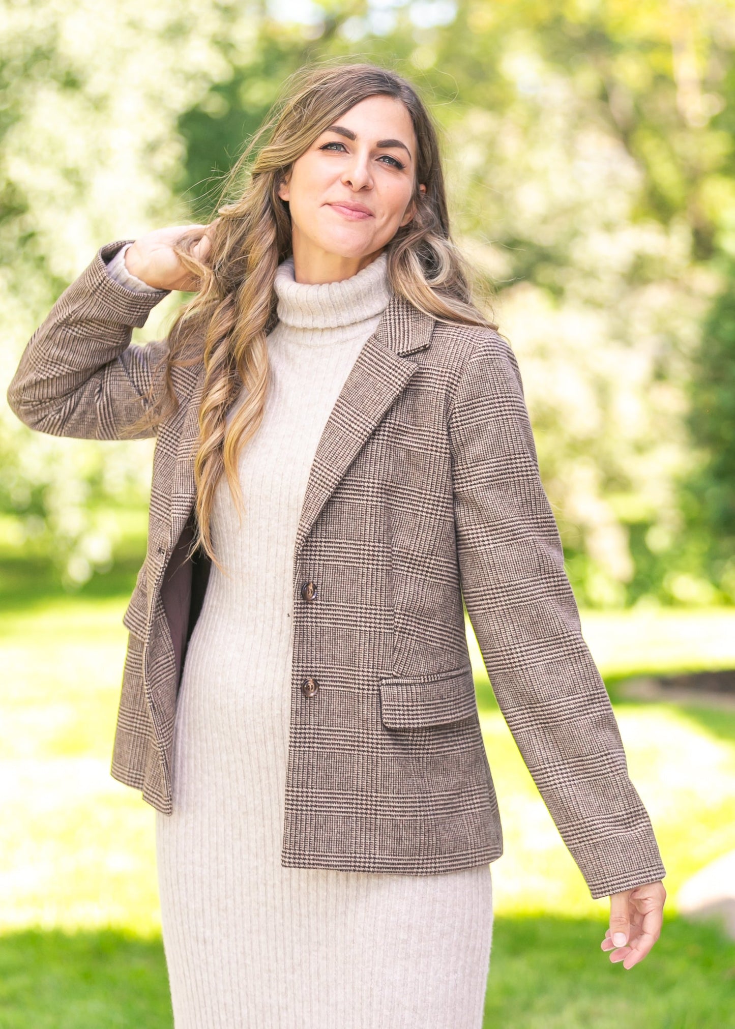 Sadie & Sage® Ambition Houndstooth Blazer