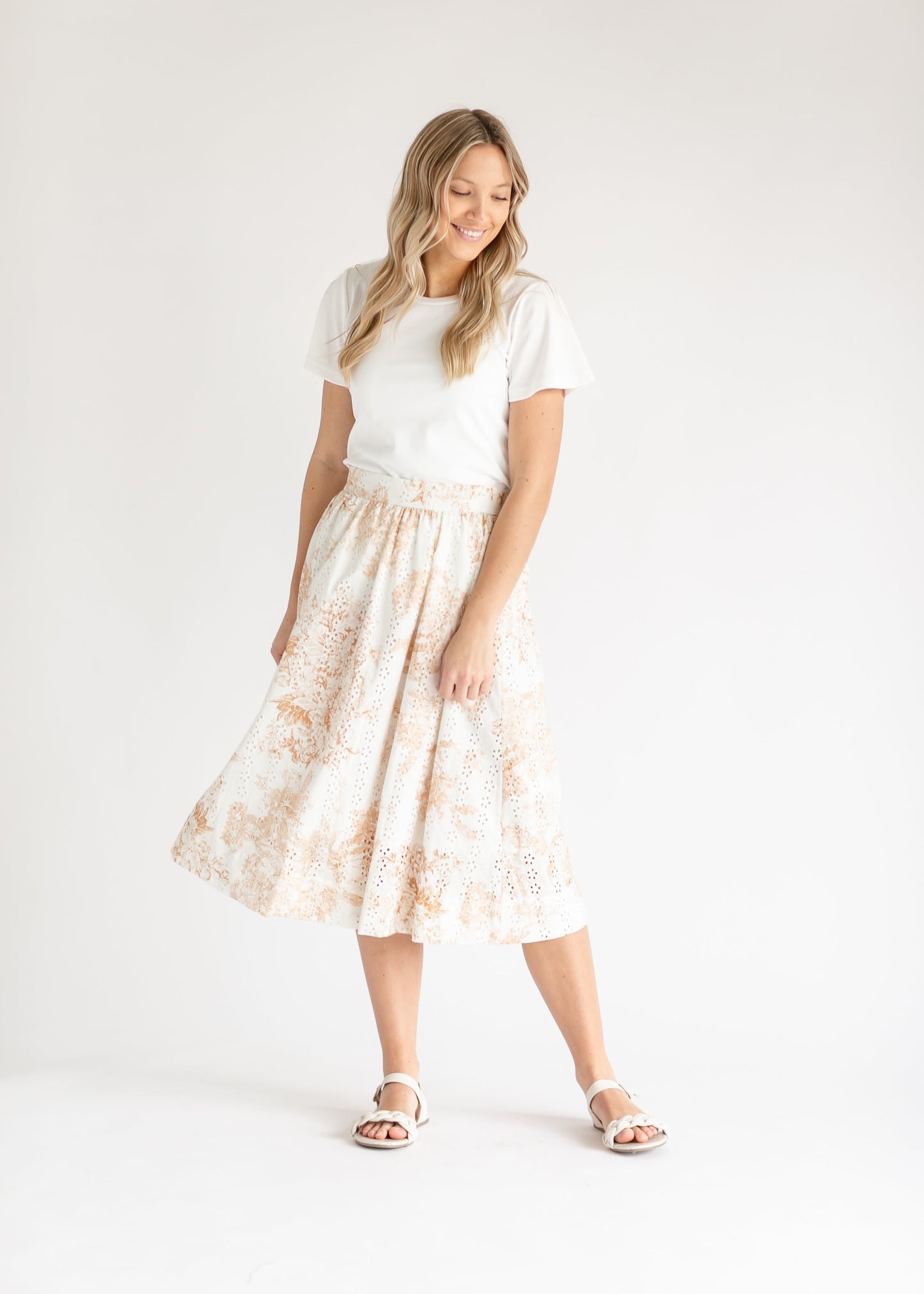 Annette Eyelet A-line Skirt - FINAL SALE