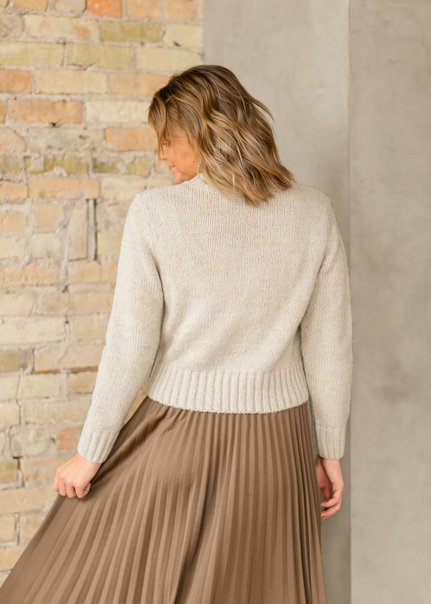 Arya Long Sleeve Sequined Sweater - FINAL SALE