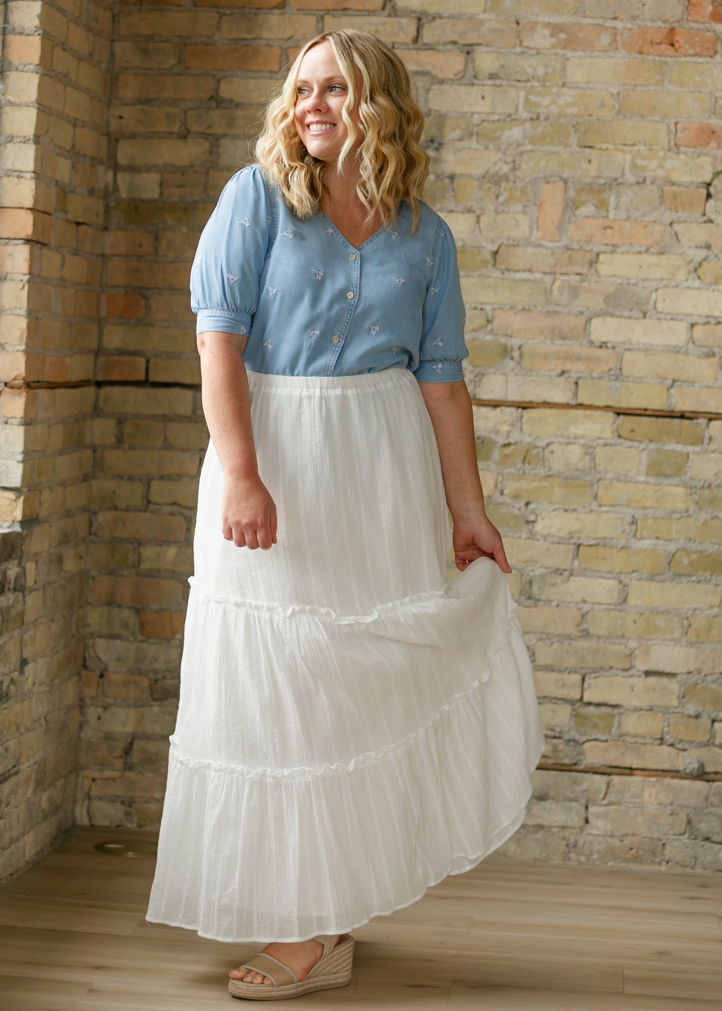 Aspen Embroidered Button Down Shirt - FINAL SALE
