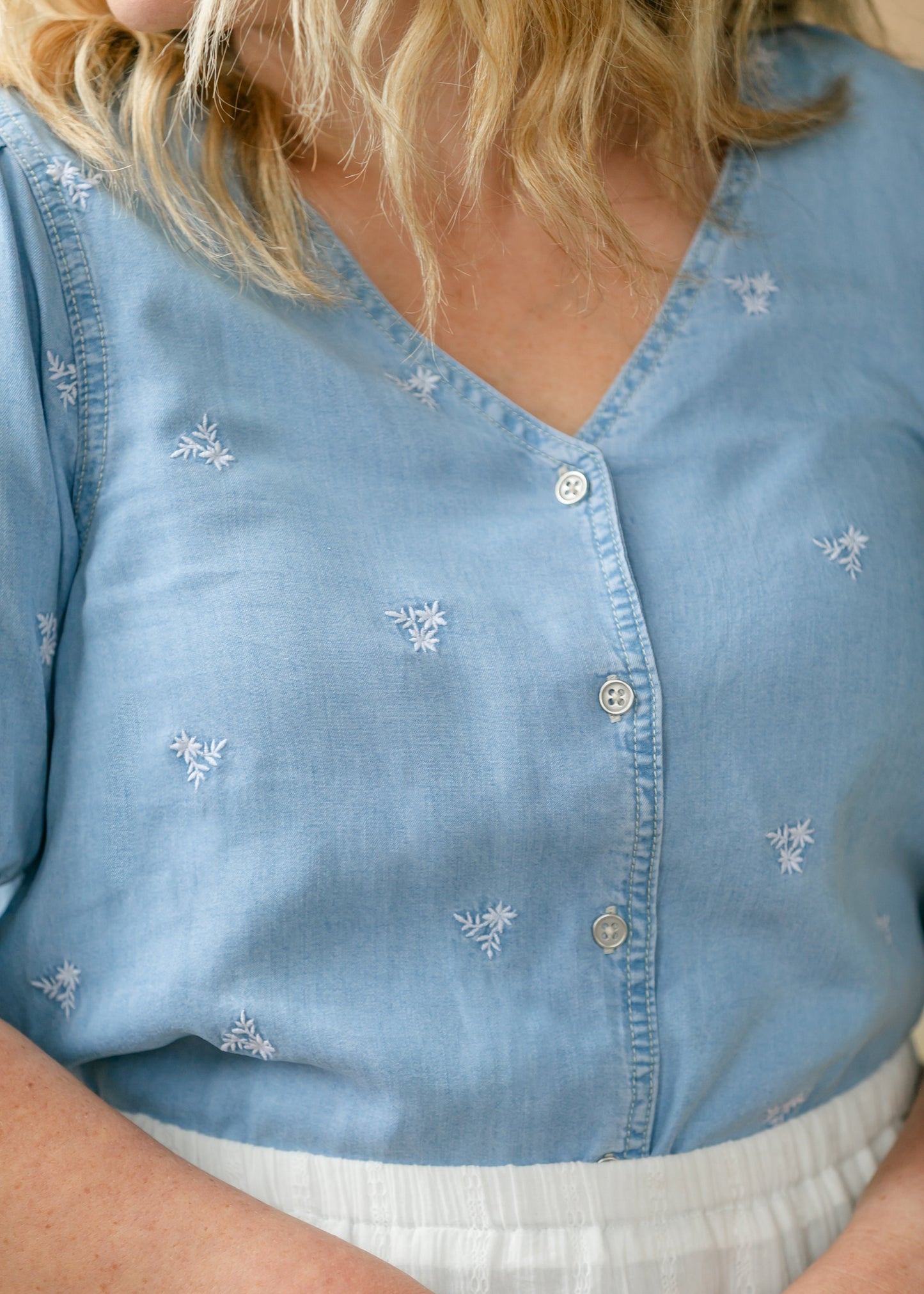 Aspen Embroidered Button Down Shirt - FINAL SALE