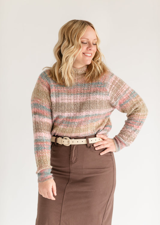Astrid Turtleneck Spacedye Sweater - FINAL SALE