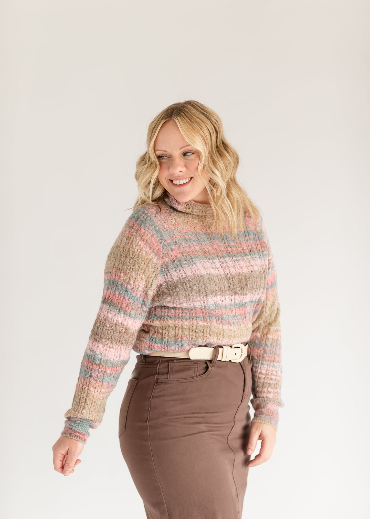 Astrid Turtleneck Spacedye Sweater - FINAL SALE