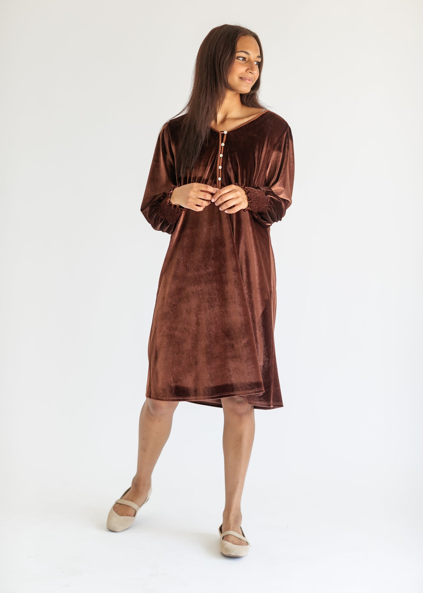Autumn Velvet Midi Dress - FINAL SALE