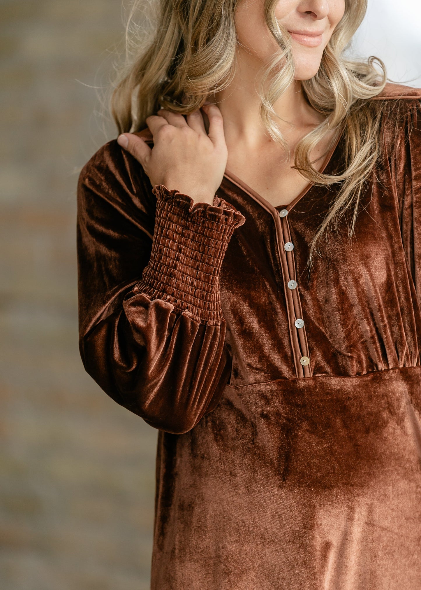 Autumn Velvet Midi Dress - FINAL SALE