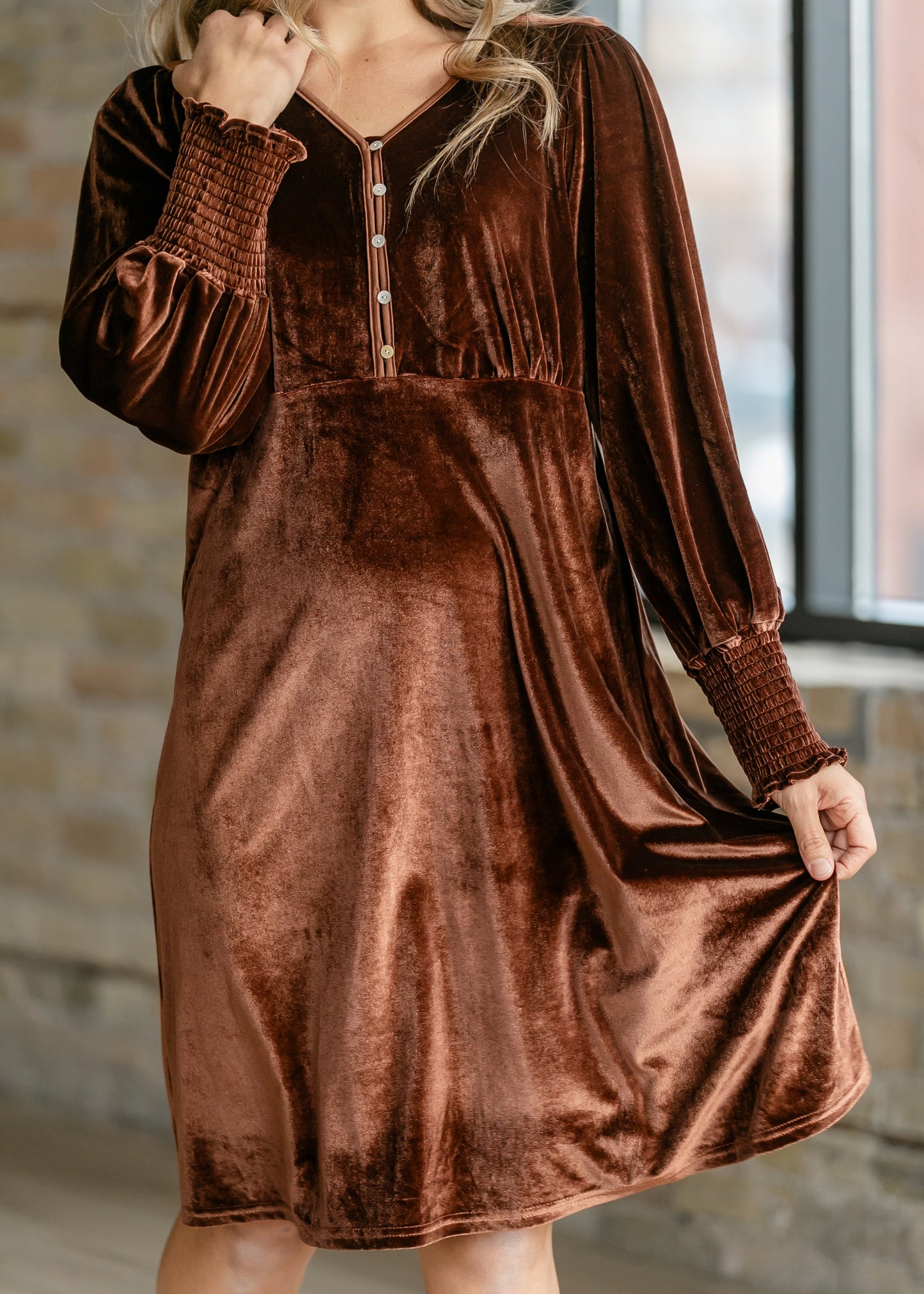 Autumn Velvet Midi Dress - FINAL SALE