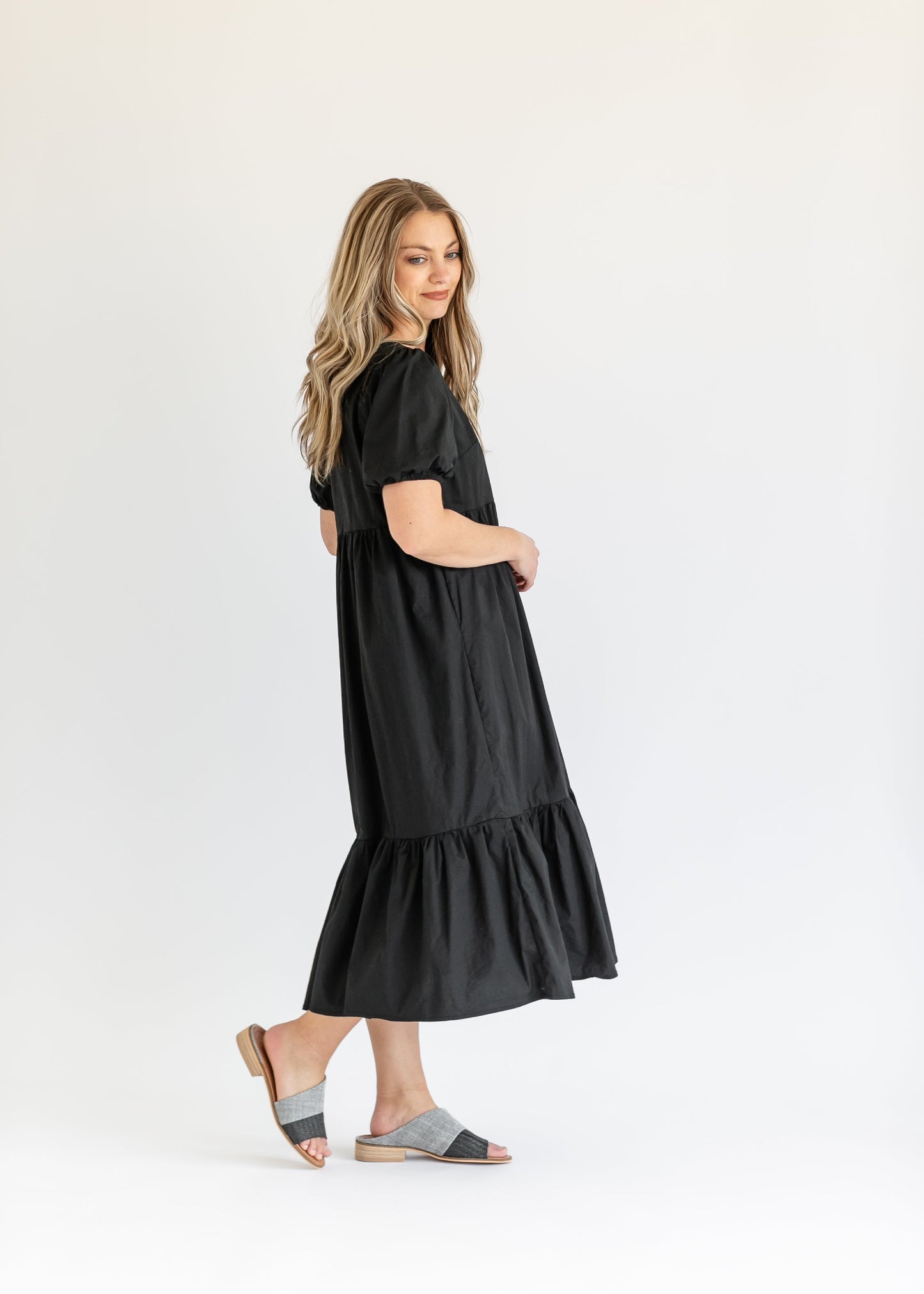 Ava Square Neck Midi Dress - FINAL SALE