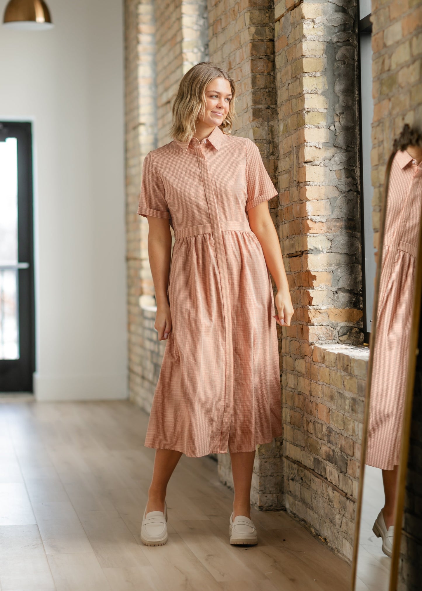 Becky Checkered Button Down Dress - FINAL SALE