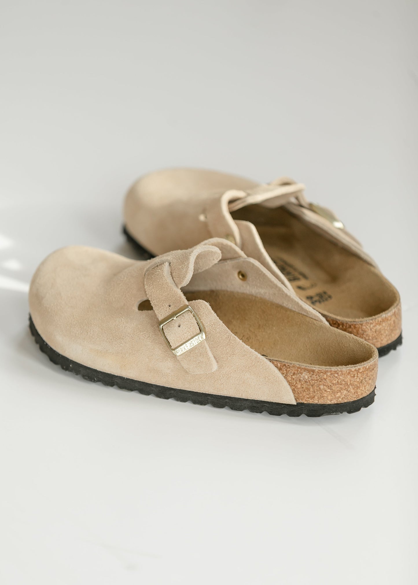 Birkenstock® Women's Boston Sandcastle Suede Clog