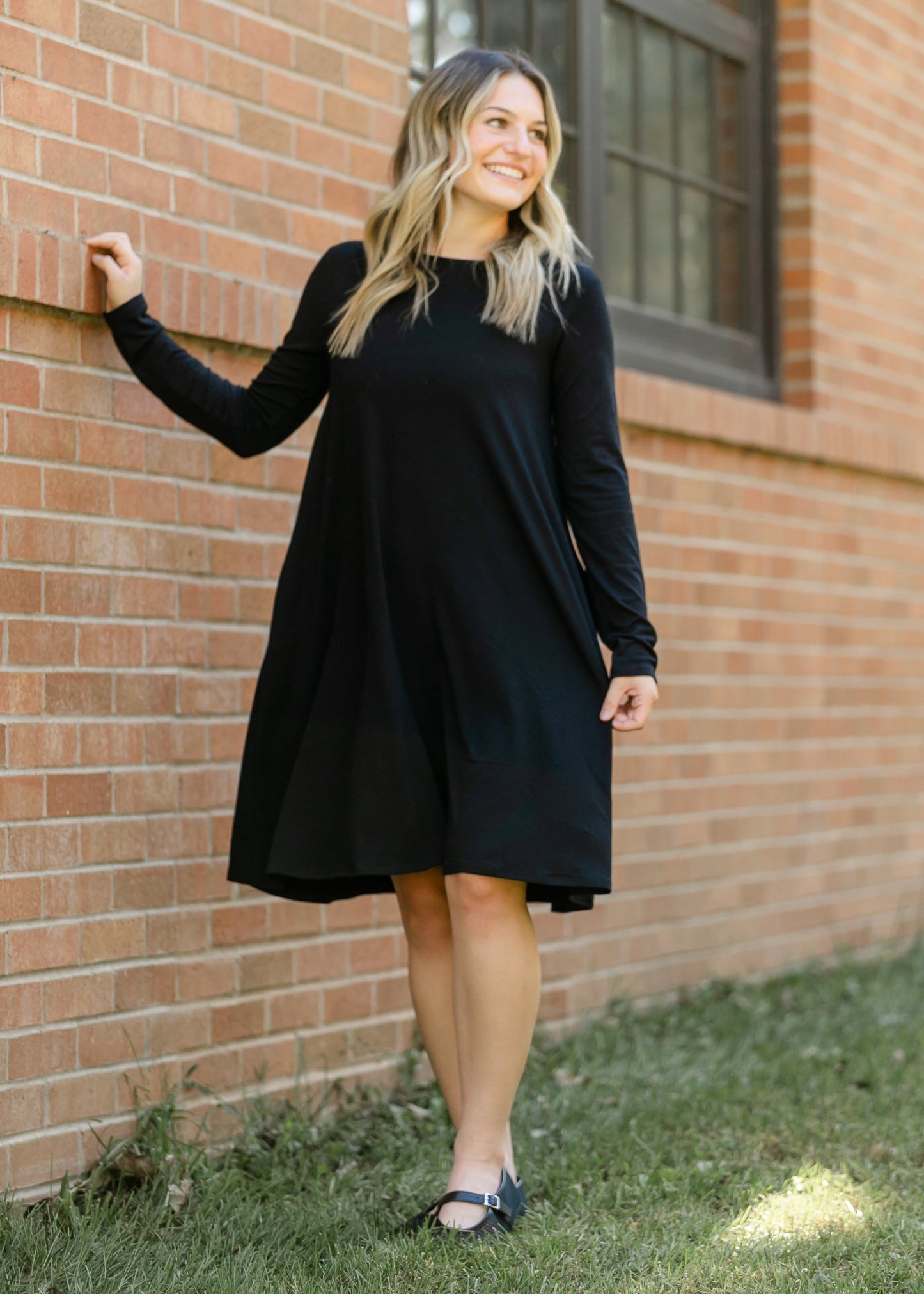 Black Long Sleeve Dress - FINAL SALE