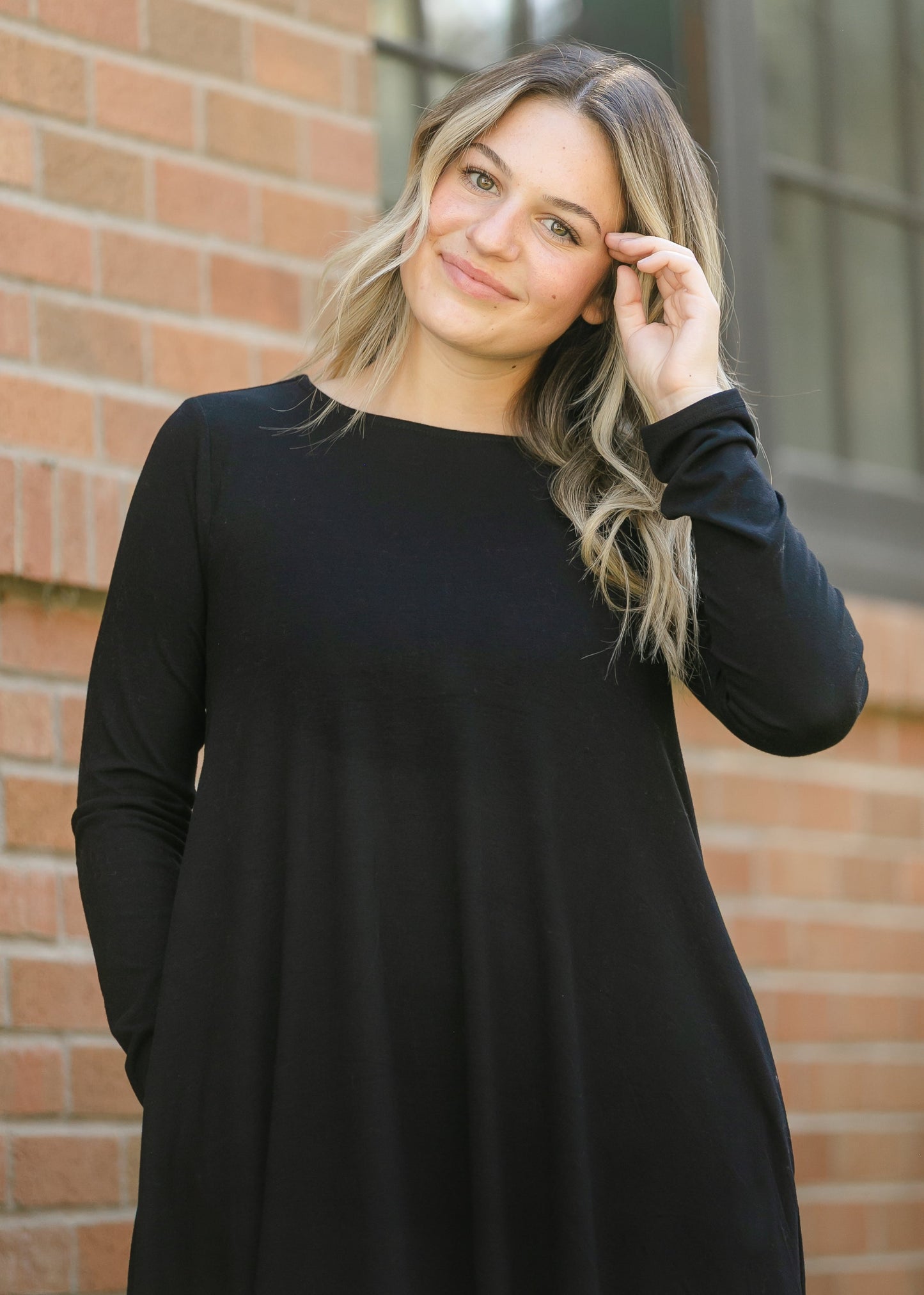 Black Long Sleeve Dress - FINAL SALE