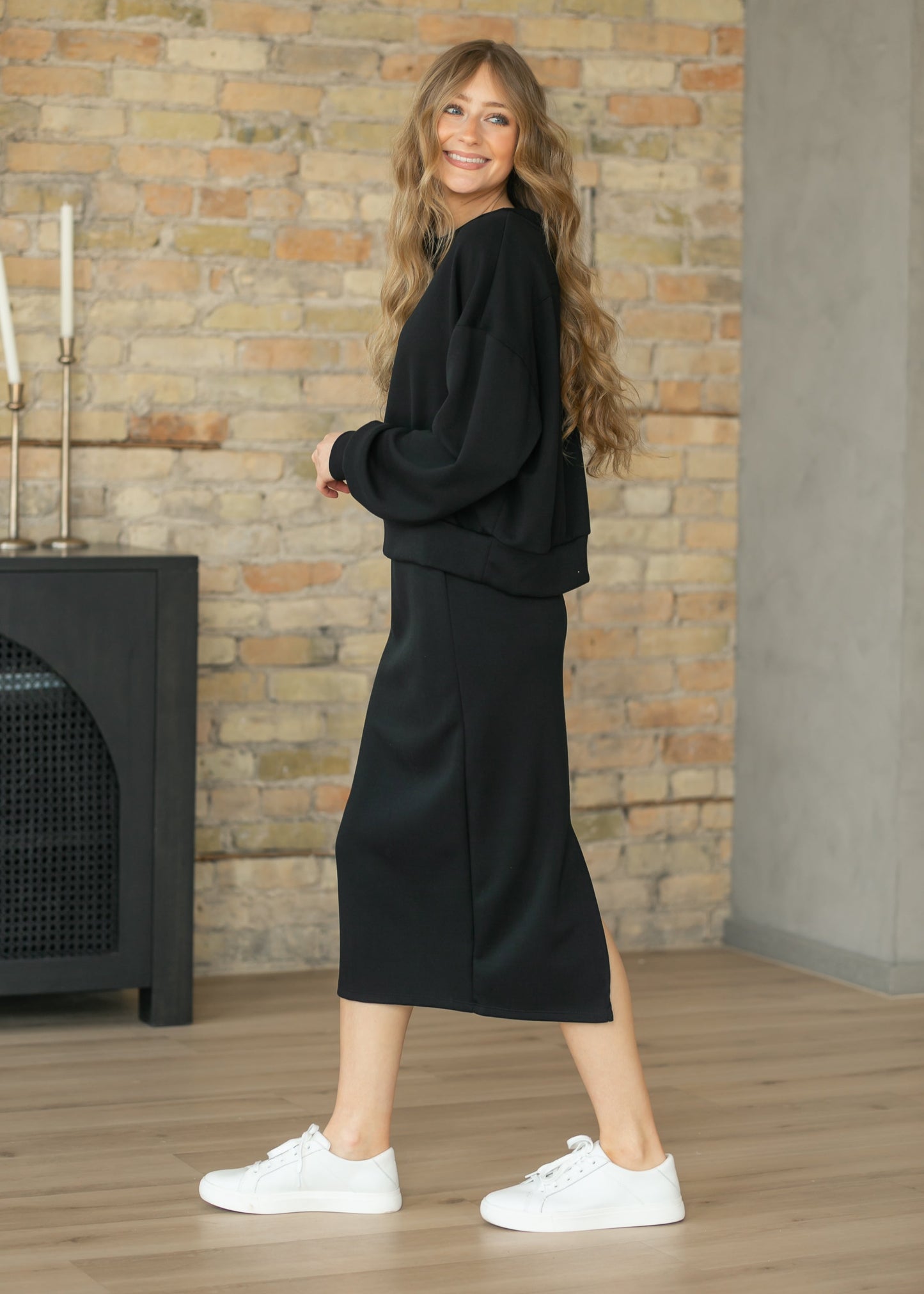 Black Soft Long Sleeve Pullover