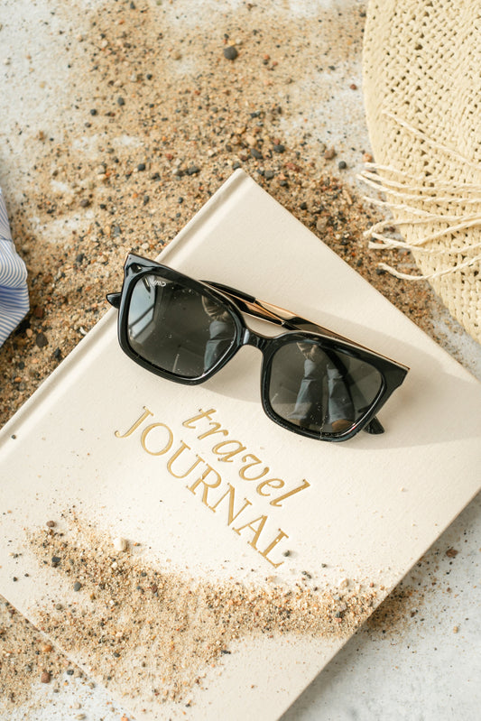 Black Square Frame Polarized Sunglasses