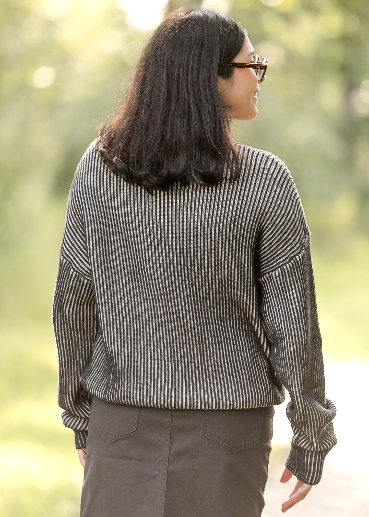 elan Black White Knit Sweater - FINAL SALE