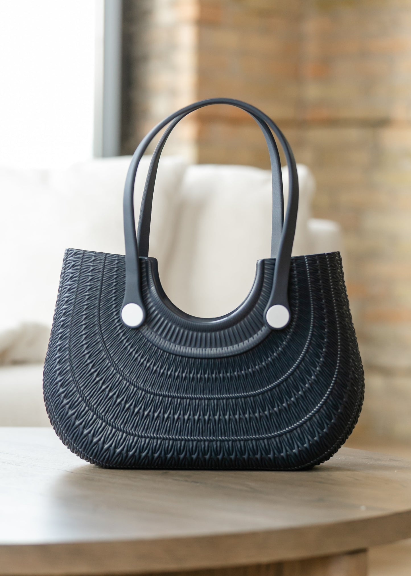 Blythe Navy Textured Versa Tote