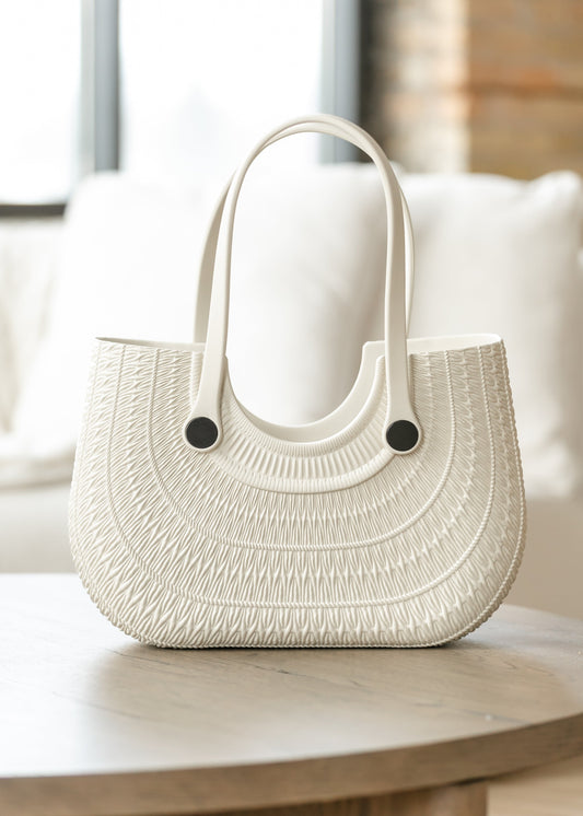 Blythe Off White Textured Versa Tote