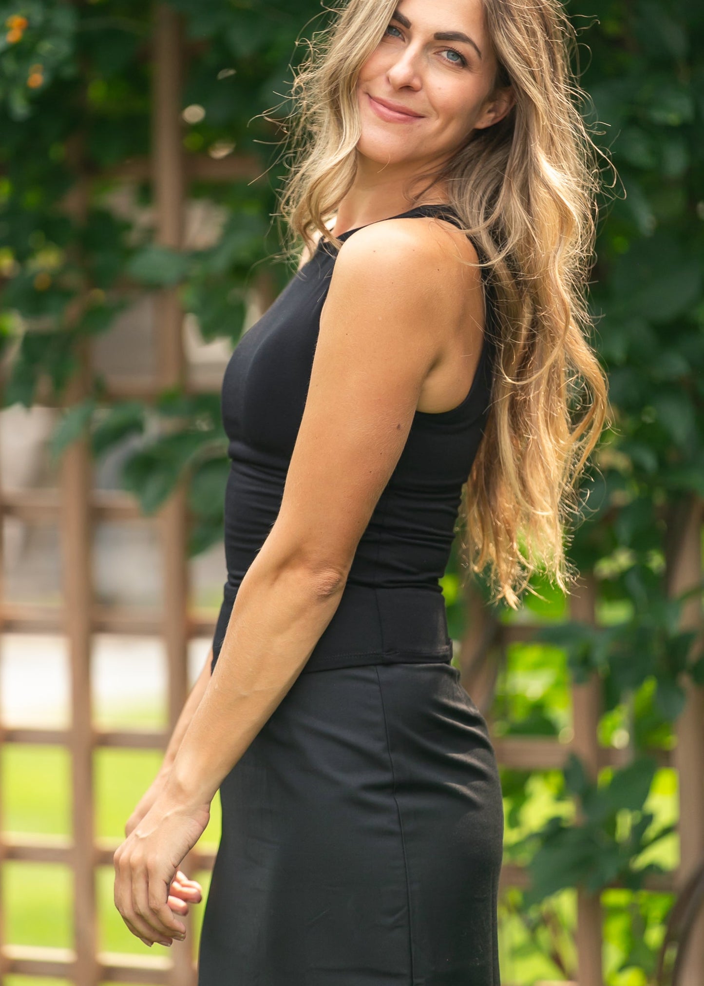 Boatneck Double Lined Knit Tank