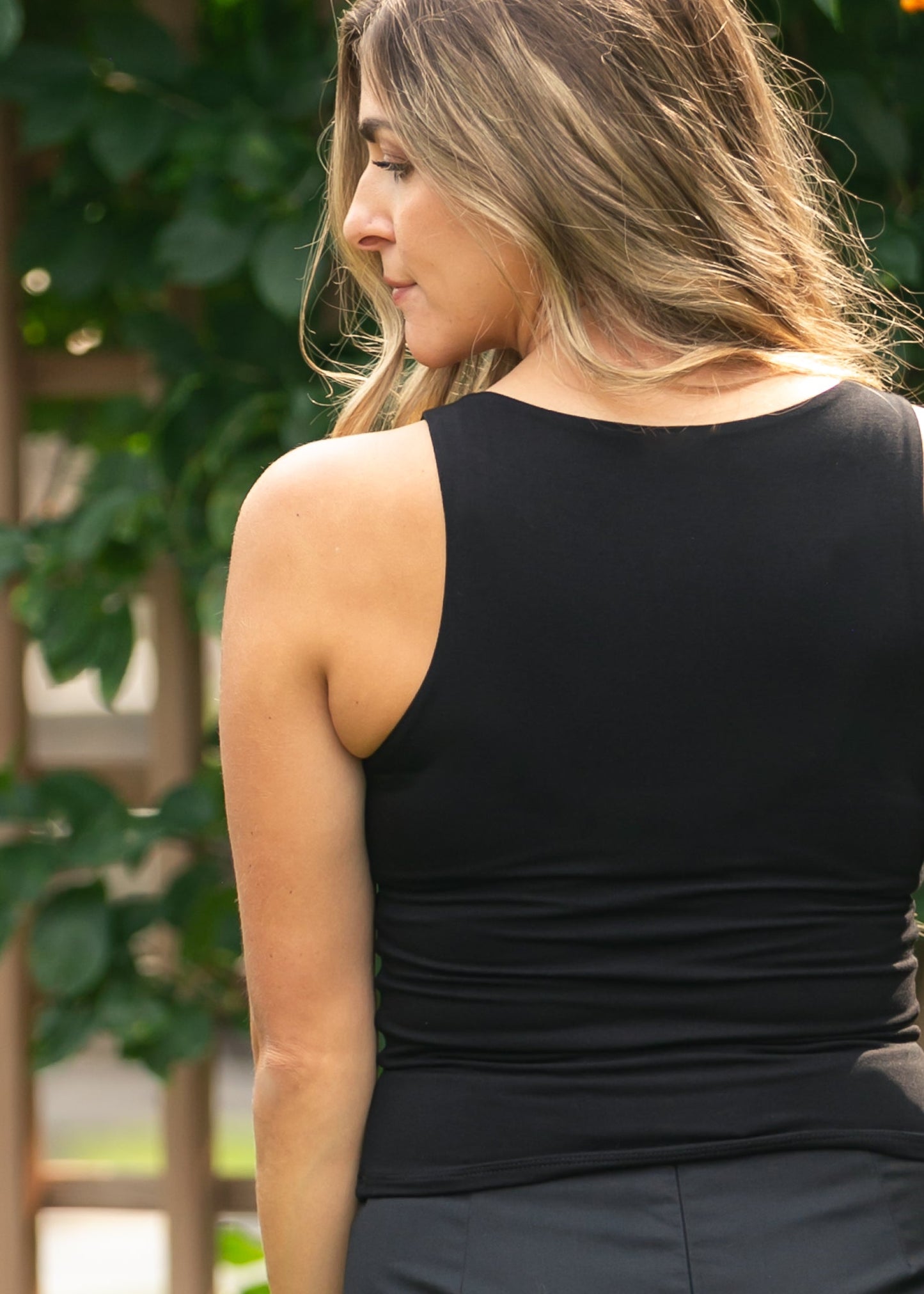 Boatneck Double Lined Knit Tank