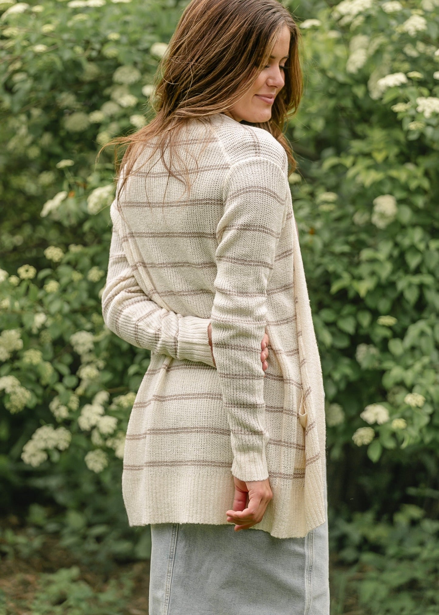 Breezy Knit Striped Cardigan