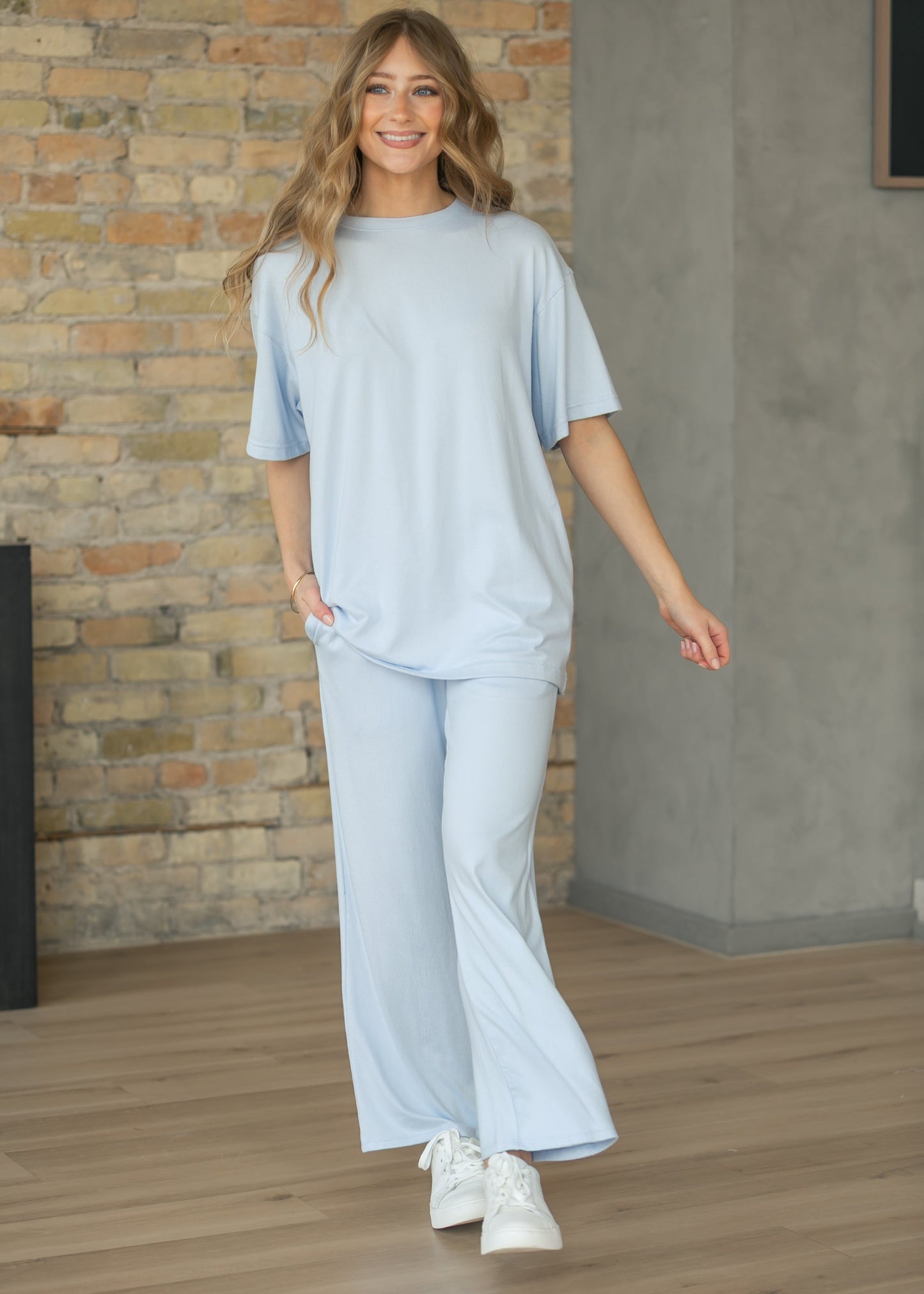 Brushed Oversized Short Sleeve Top & Lounge Pants