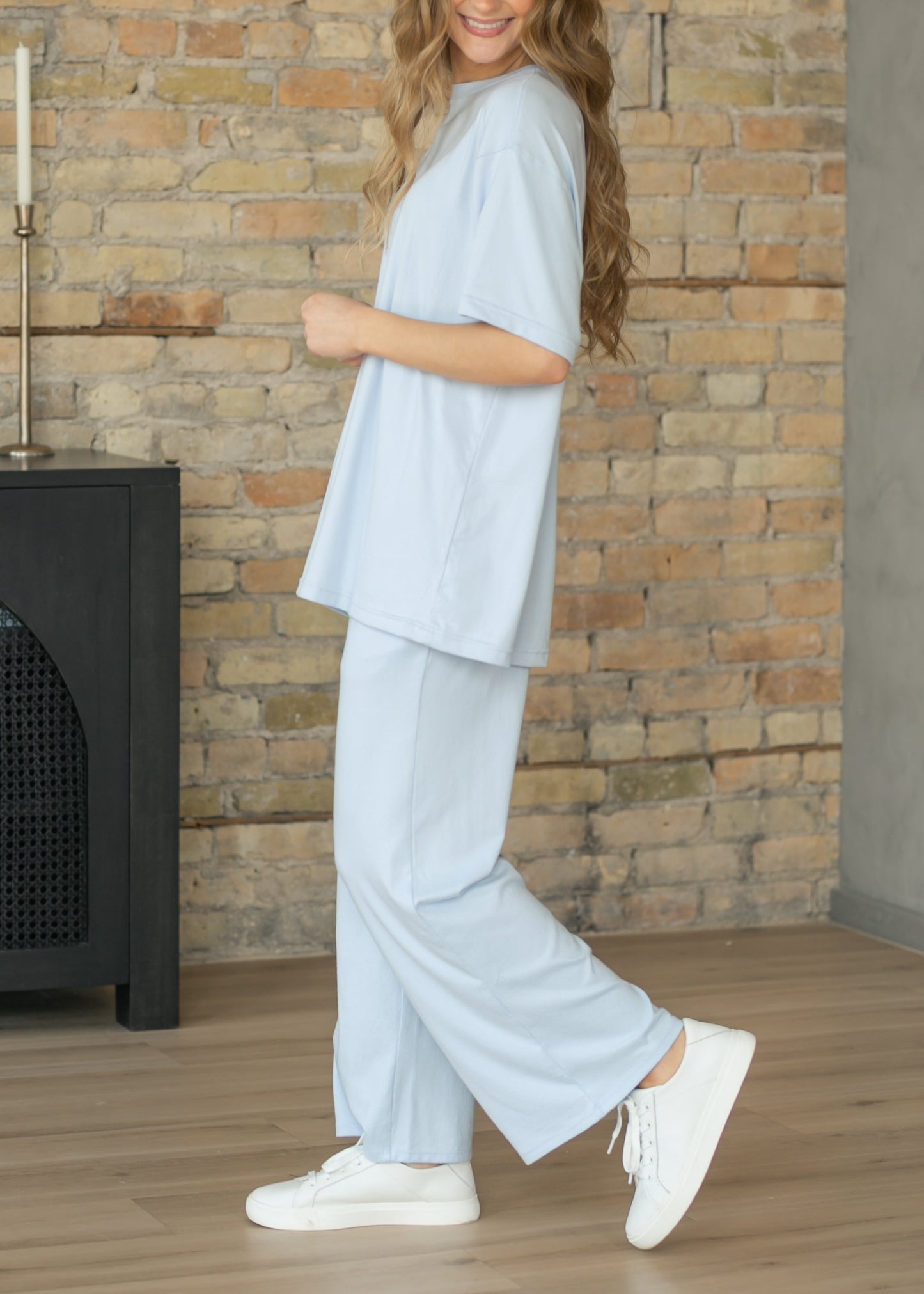 Brushed Wide Leg Lounge Pants
