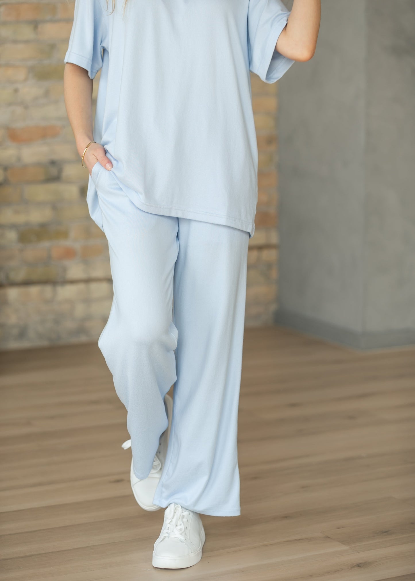 Brushed Wide Leg Lounge Pants