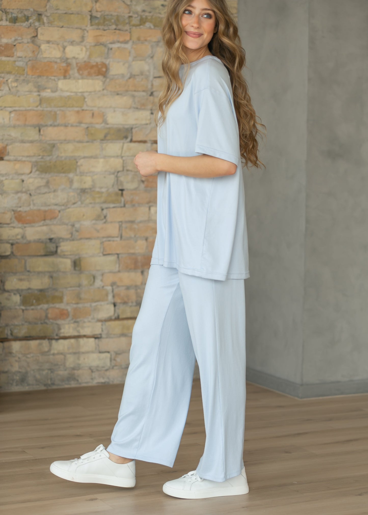 Brushed Wide Leg Lounge Pants