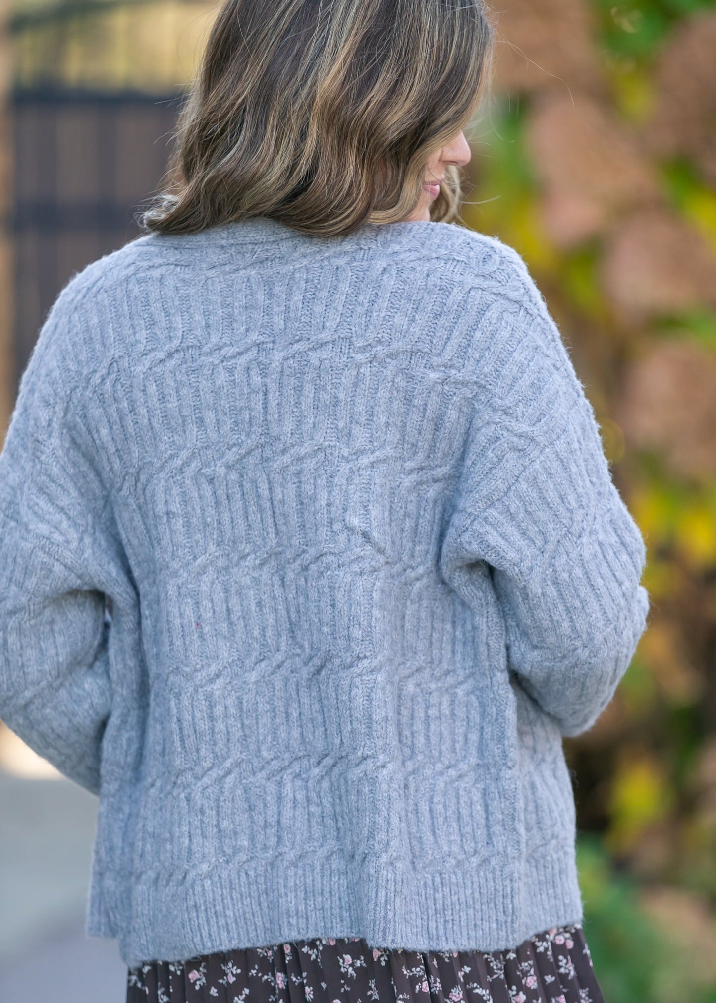 Button Down Cable Knit Cardigan - FINAL SALE
