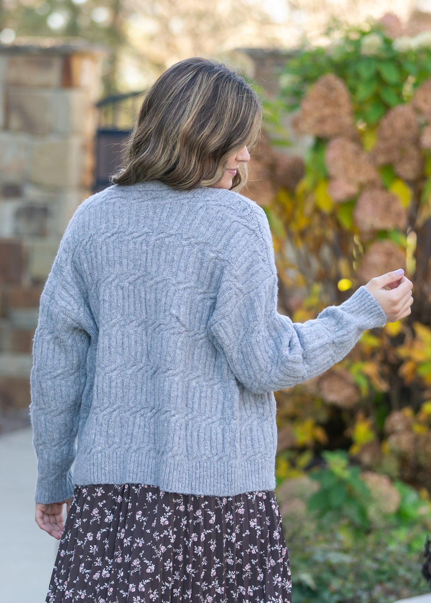 Button Down Cable Knit Cardigan - FINAL SALE