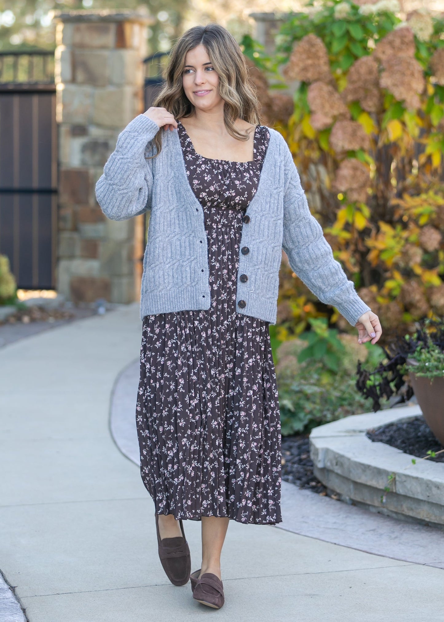 Button Down Cable Knit Cardigan - FINAL SALE