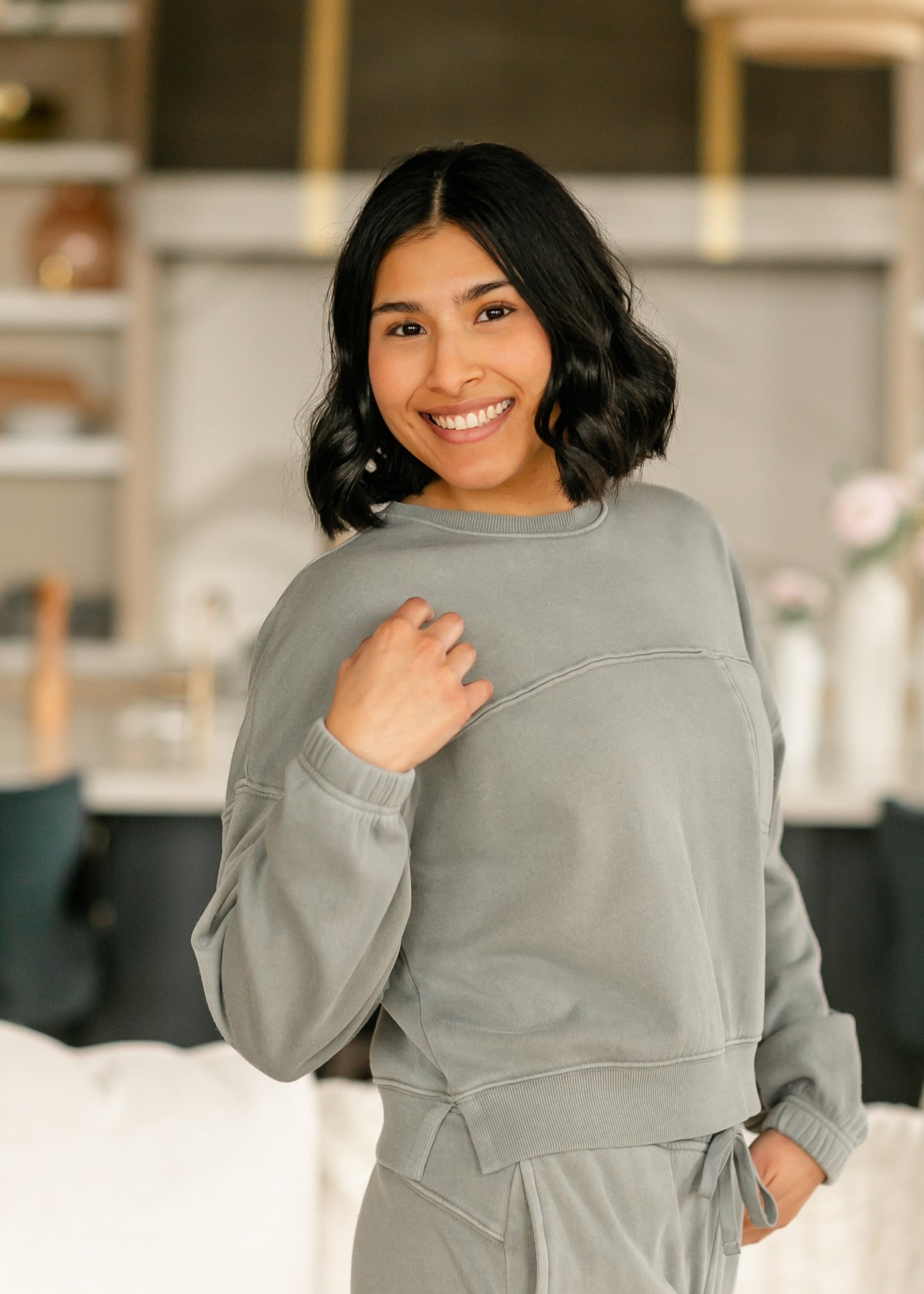 Canton Crewneck Drop Shoulder Top - FINAL SALE