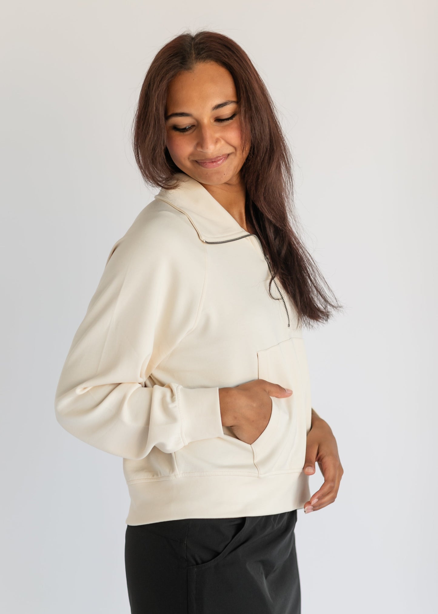 Carina Soft Quarter Zip Sweatshirt - FINAL SALE