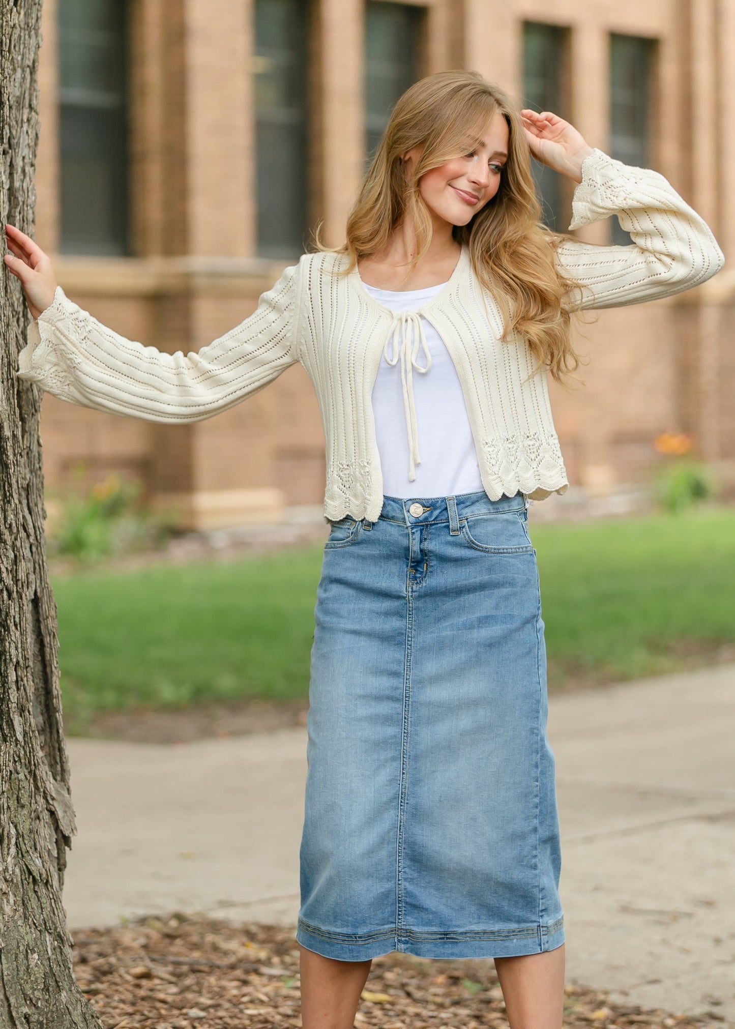 Chamomile Front Tie Cardigan