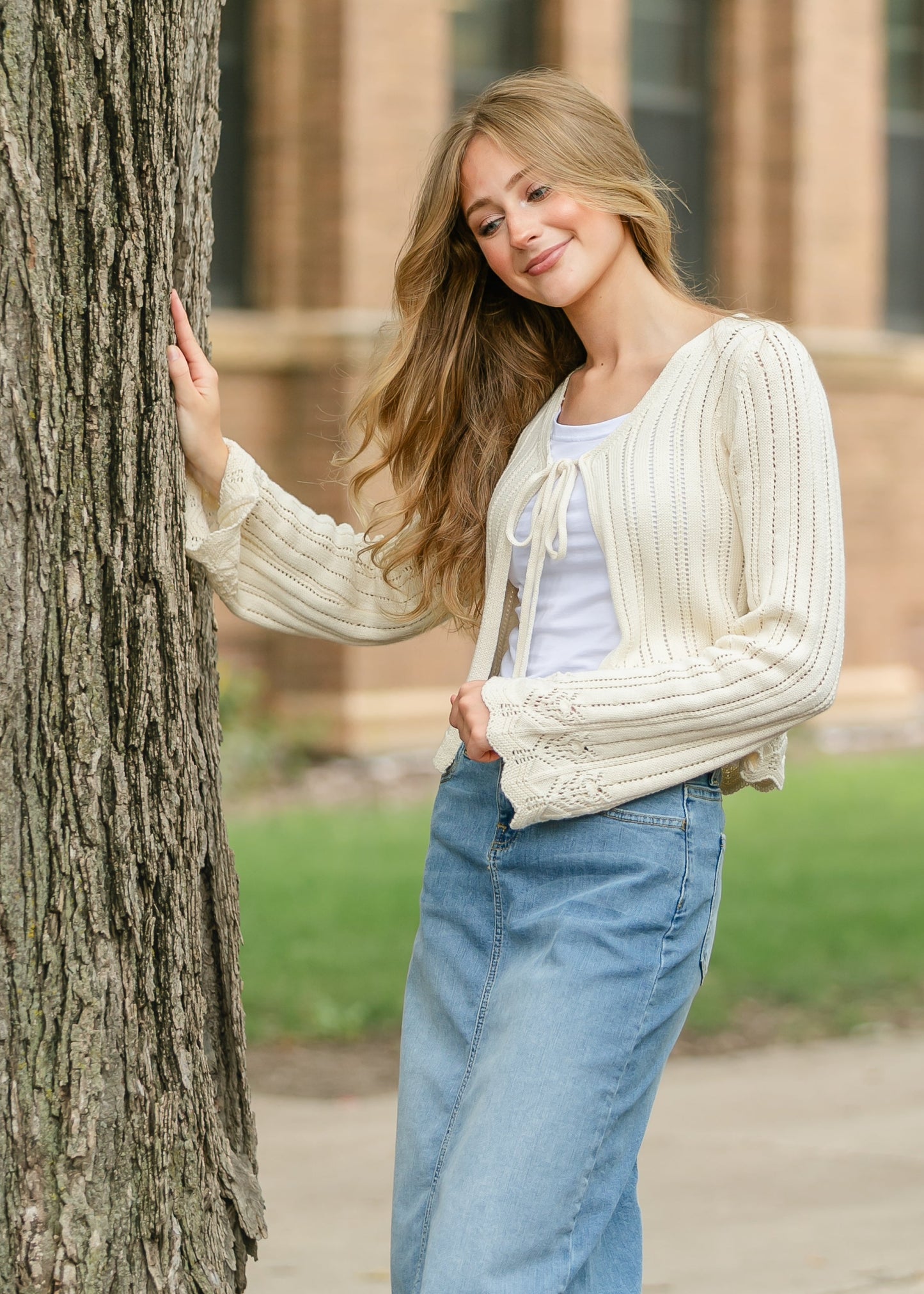 Chamomile Front Tie Cardigan