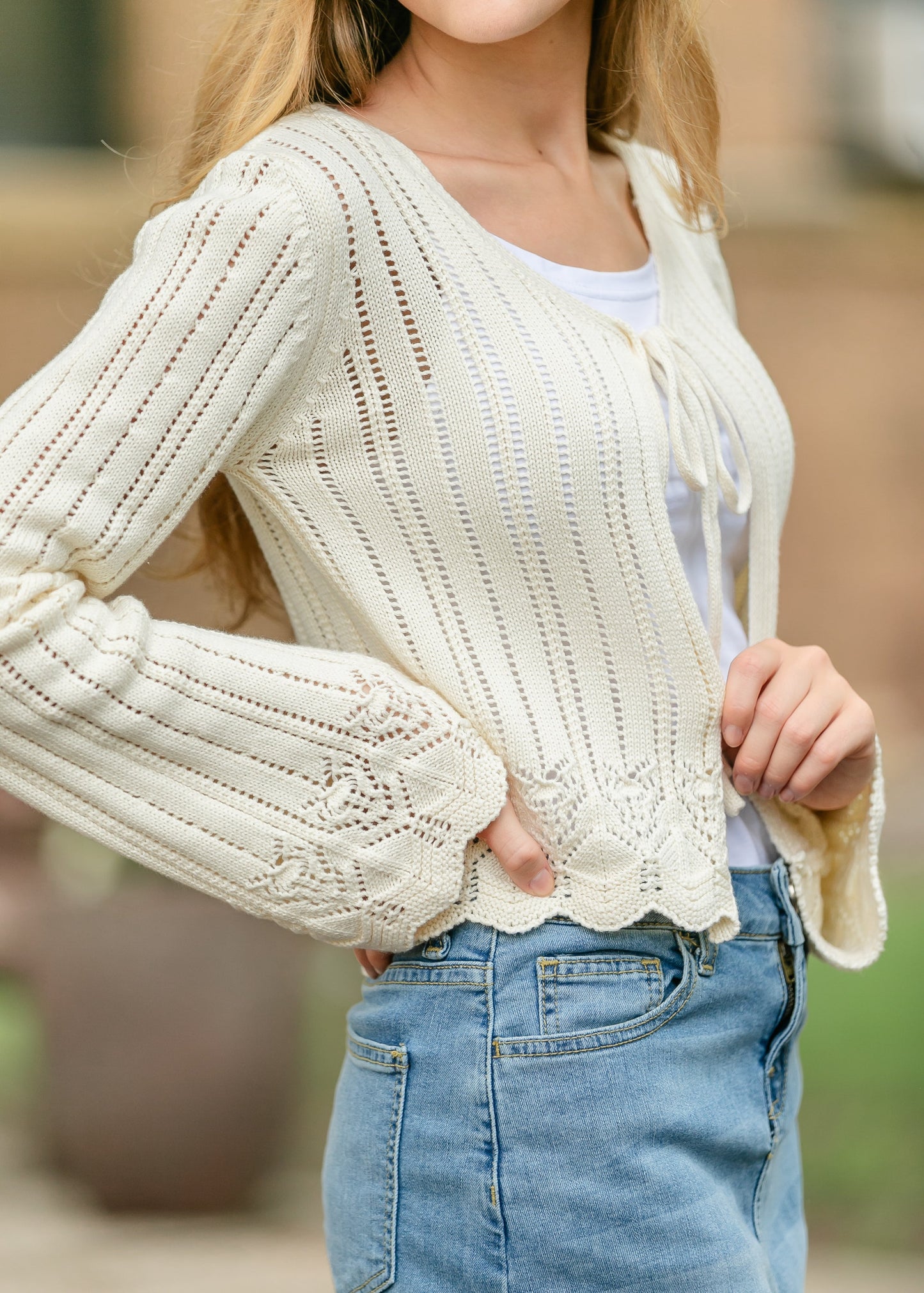 Chamomile Front Tie Cardigan