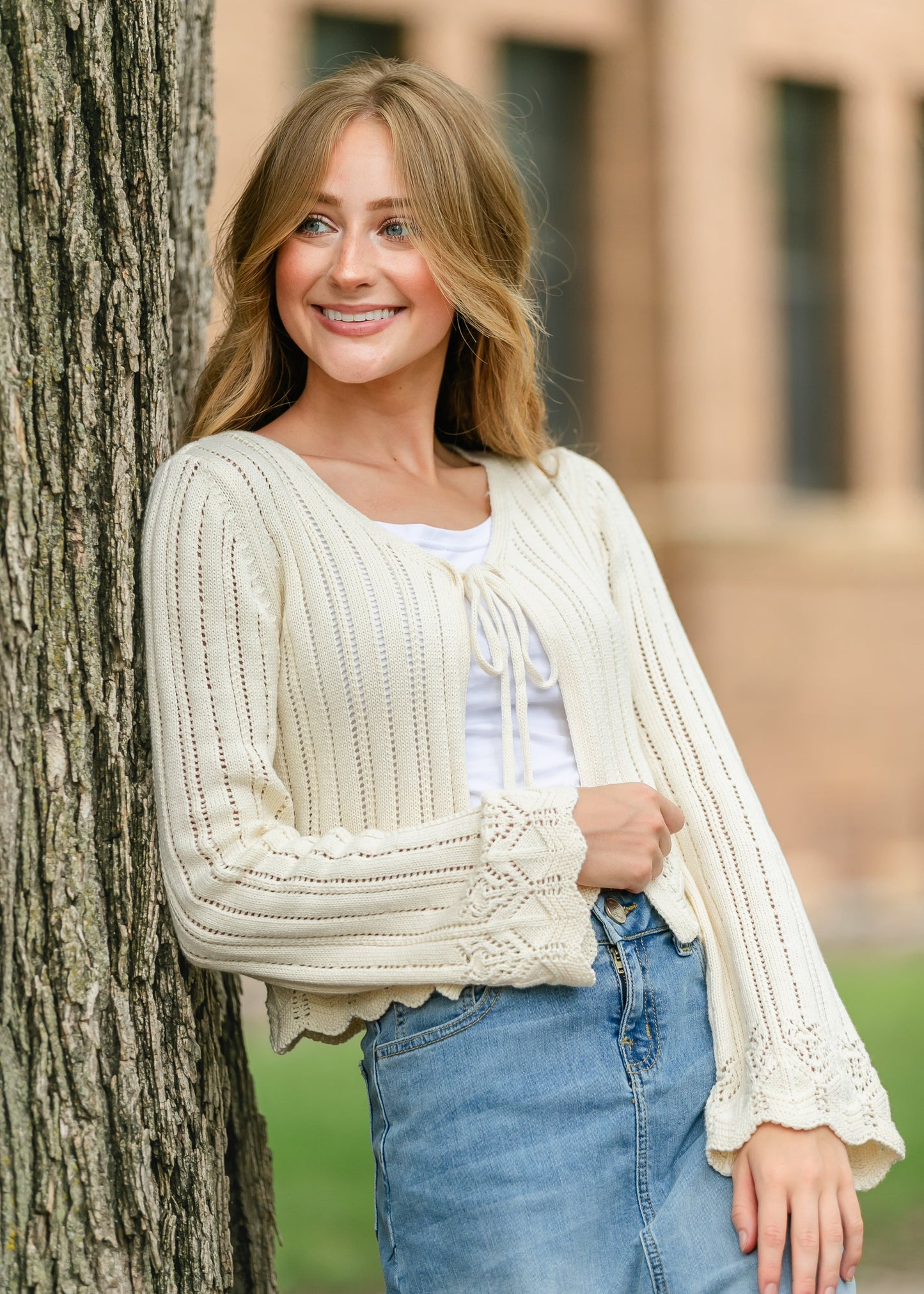 Chamomile Front Tie Cardigan