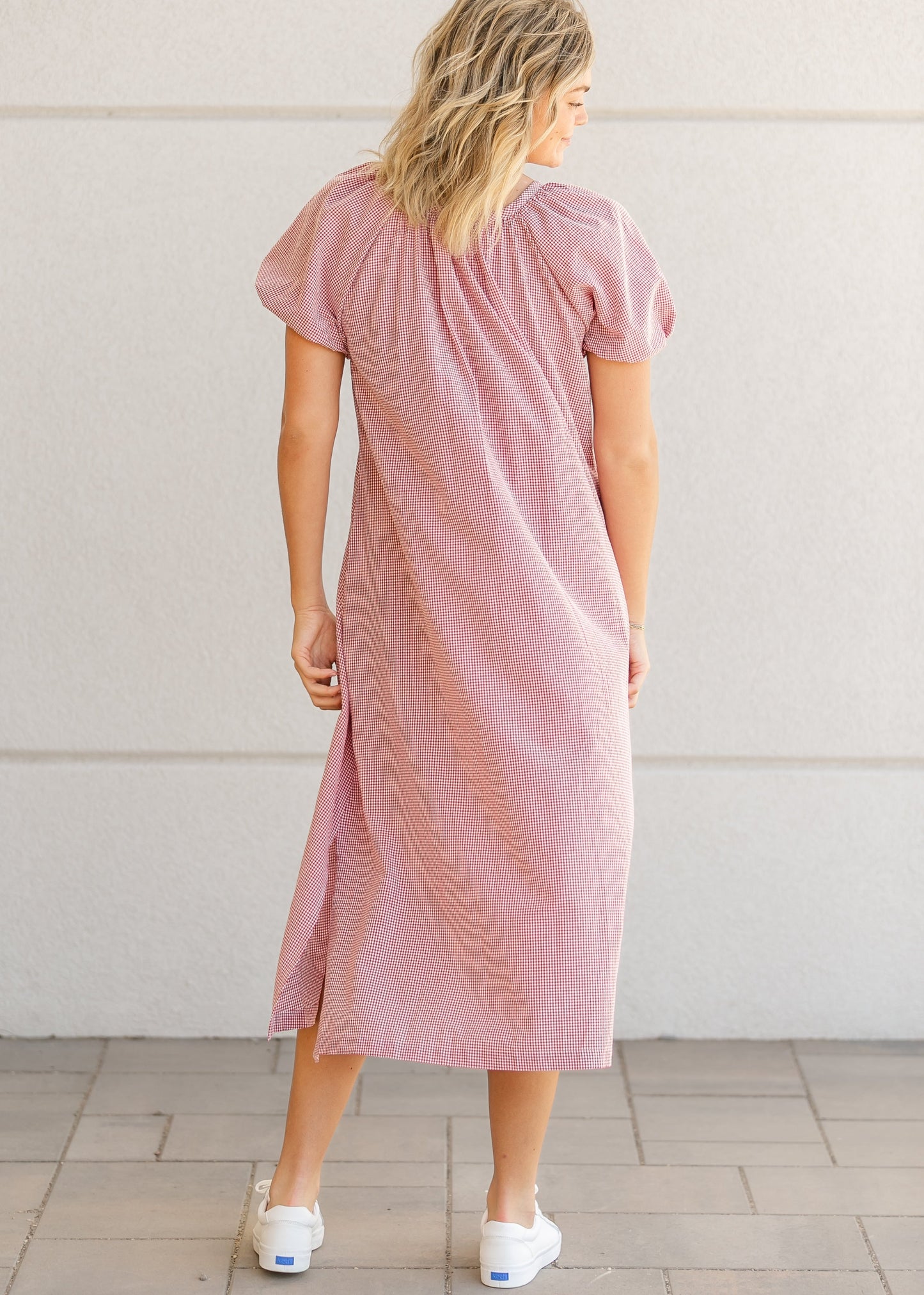 Charlie Gingham Checker Puff Sleeve Dress - FINAL SALE