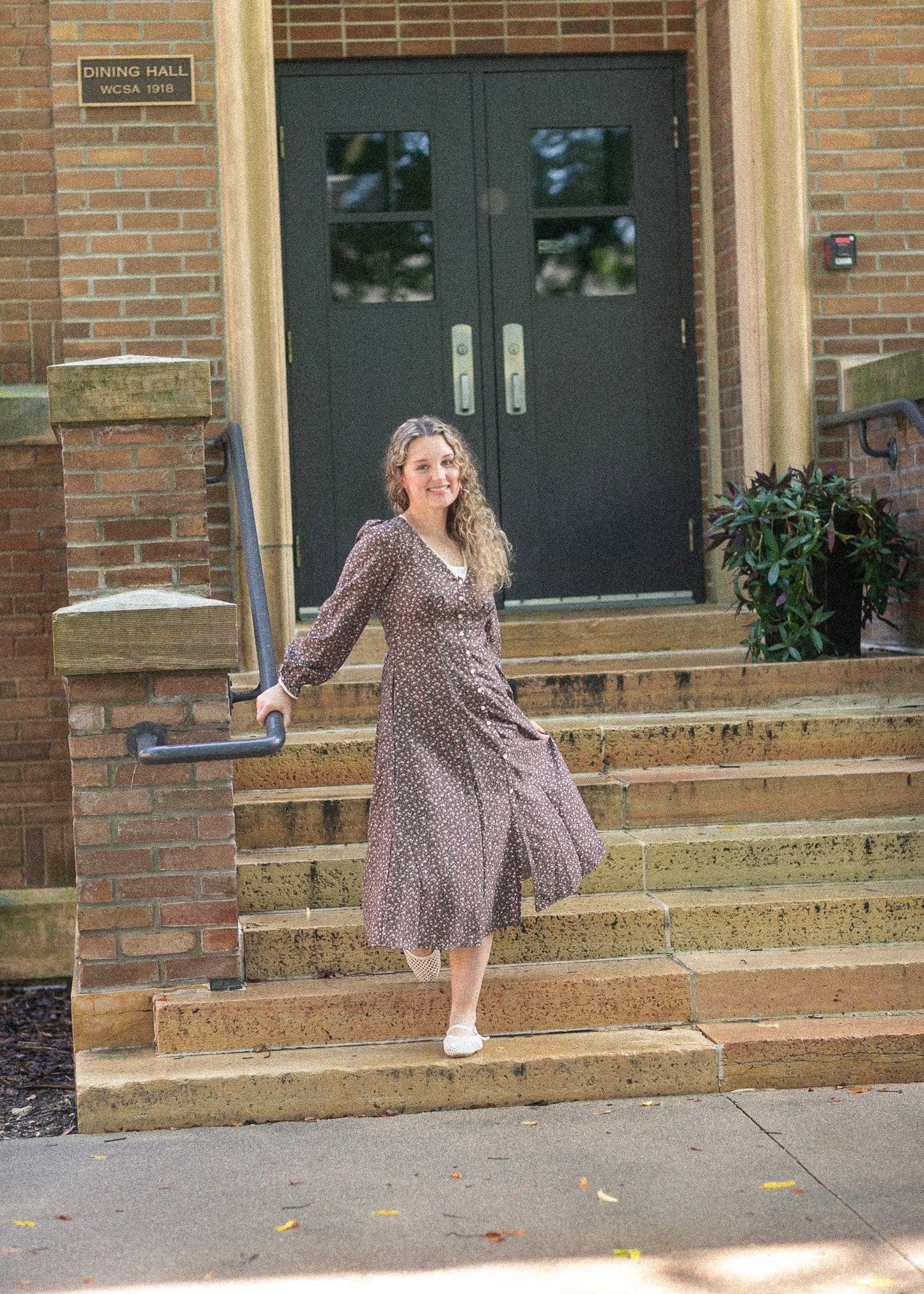 Chestnut Floral Button Down Dress - FINAL SALE